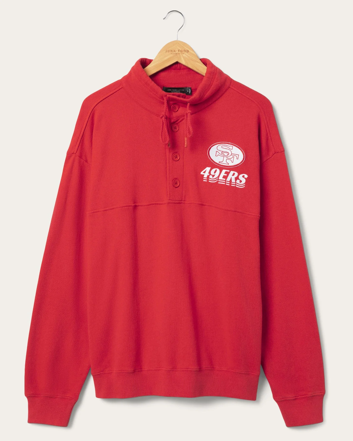 San Francisco 49ers Mock Button Up Fleece