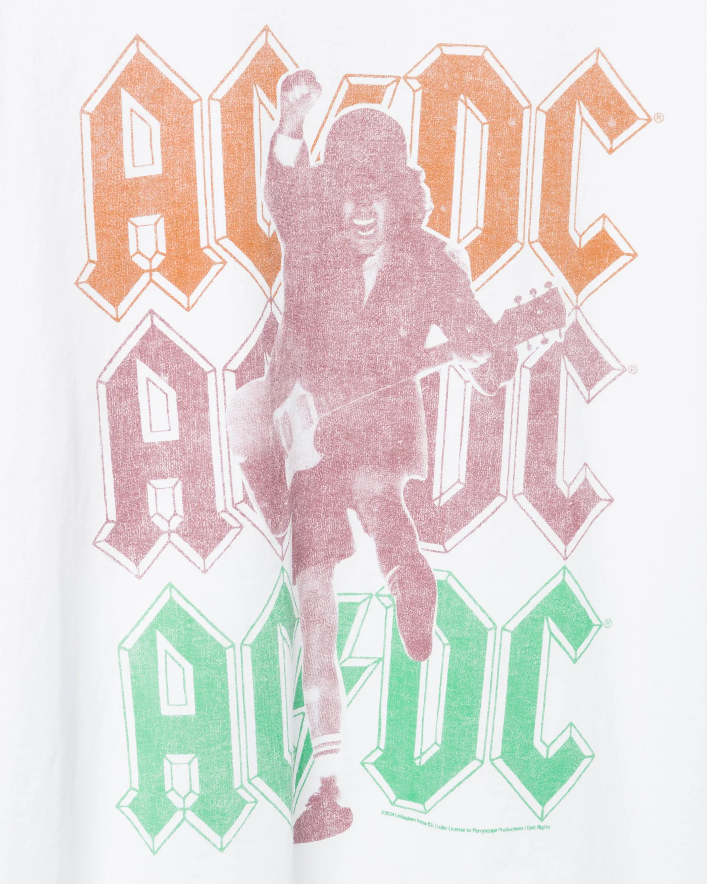 AC/DC Triple Color Logo Flea Market Tee - Image 5