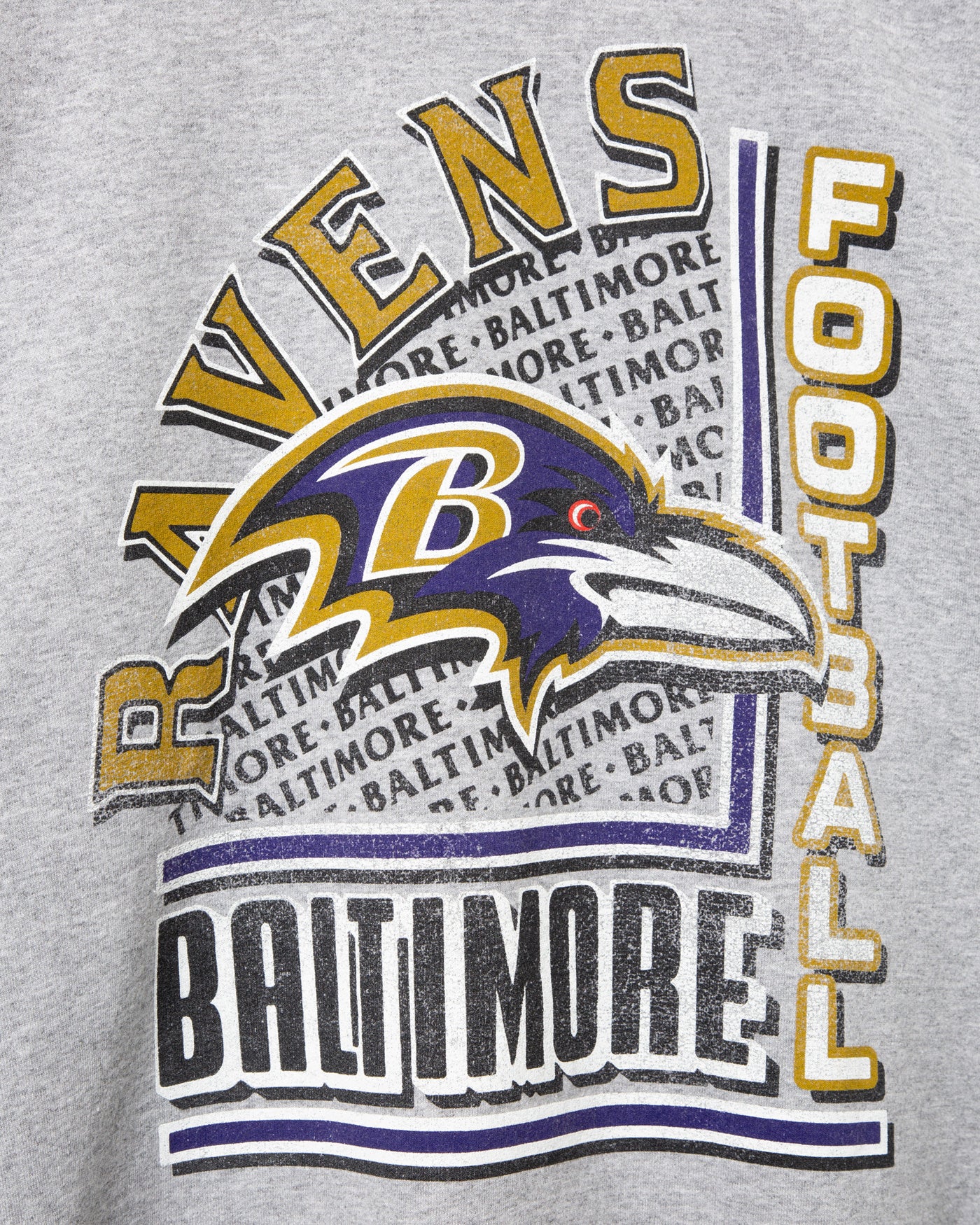 Baltimore Ravens Backfield Flea Market Crew Fleece - Image 3
