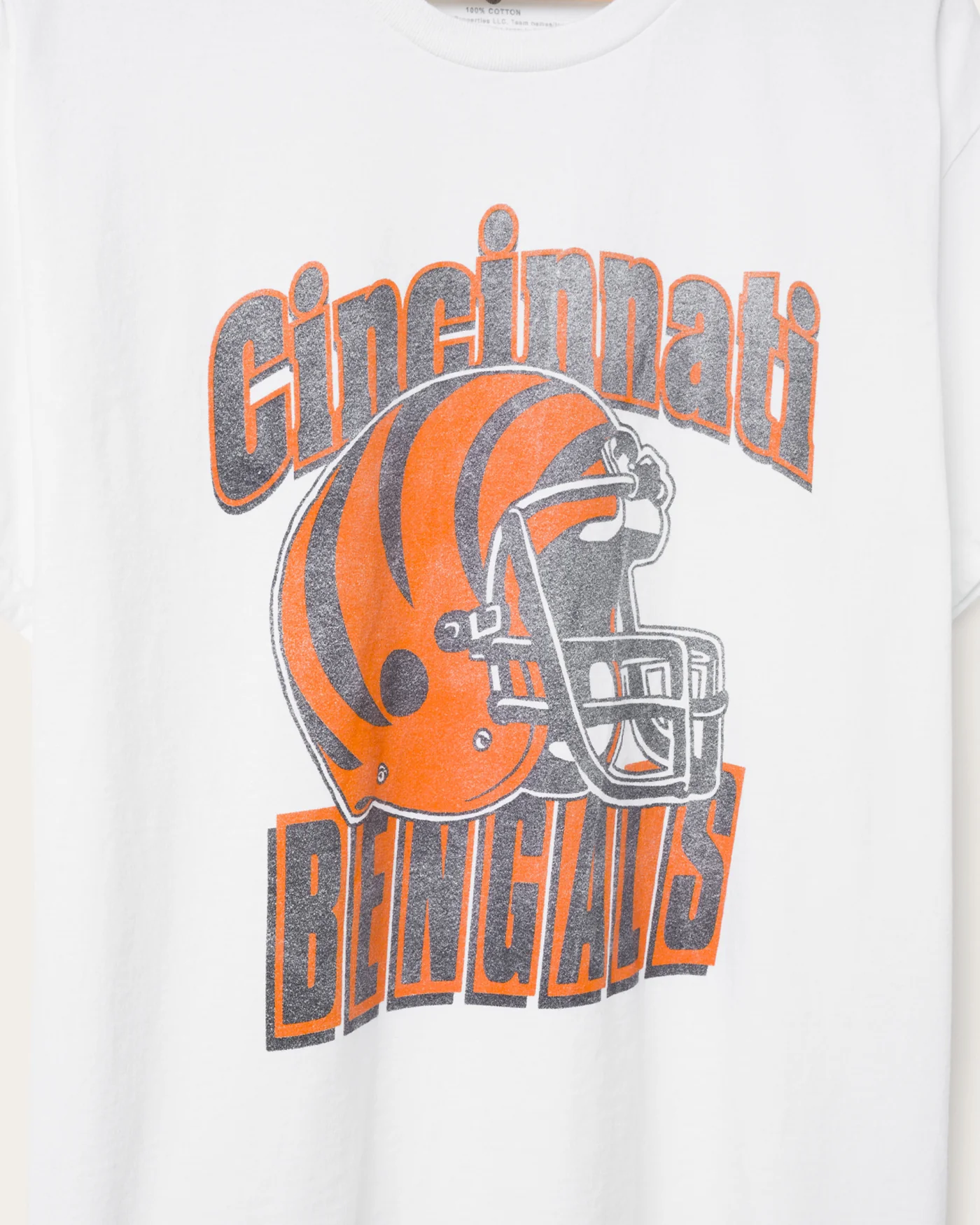 Cincinnati Bengals Throwback Helmet Flea Market Tee - Image 3