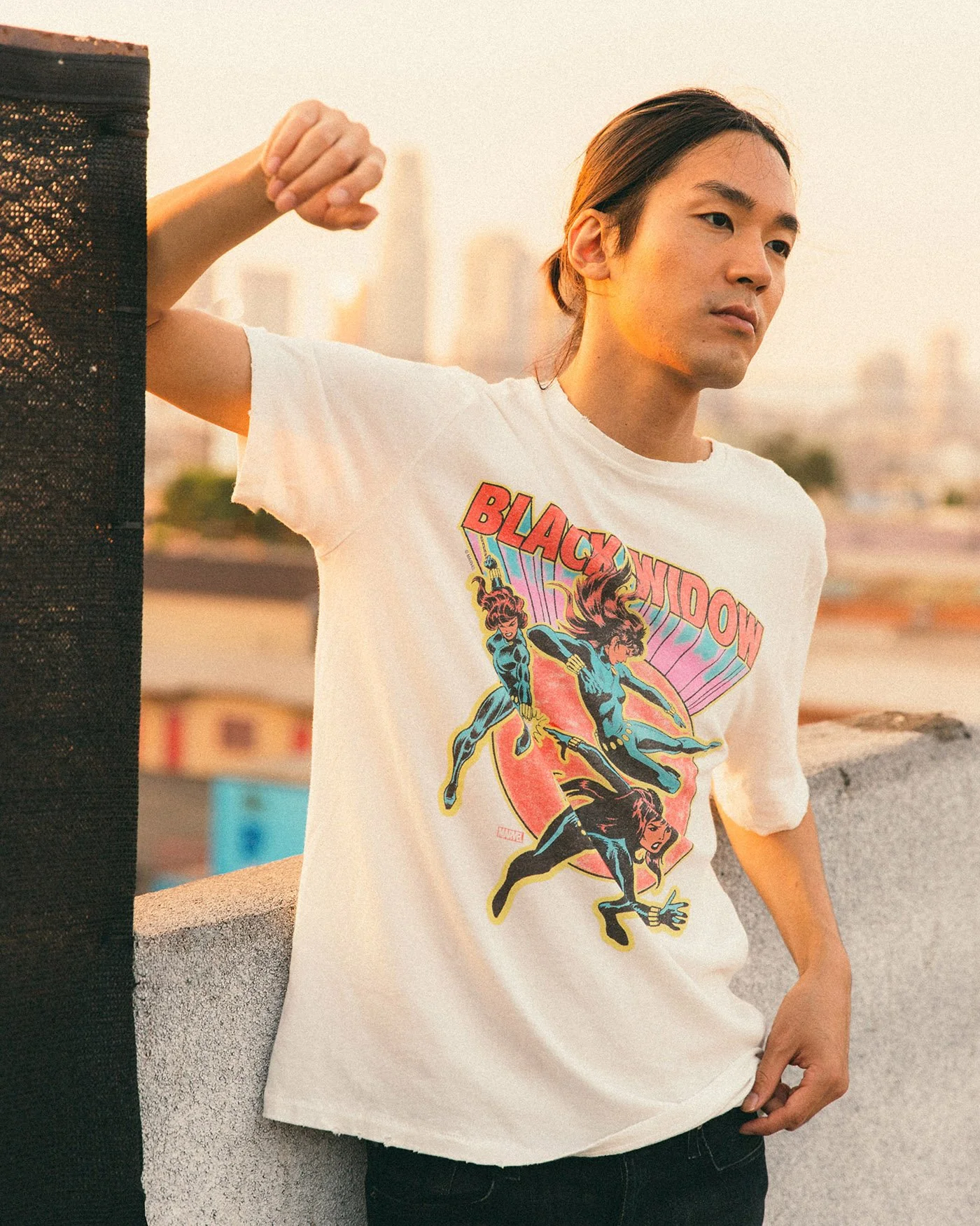 Black Widow Poses Vintage Tee - Image 2