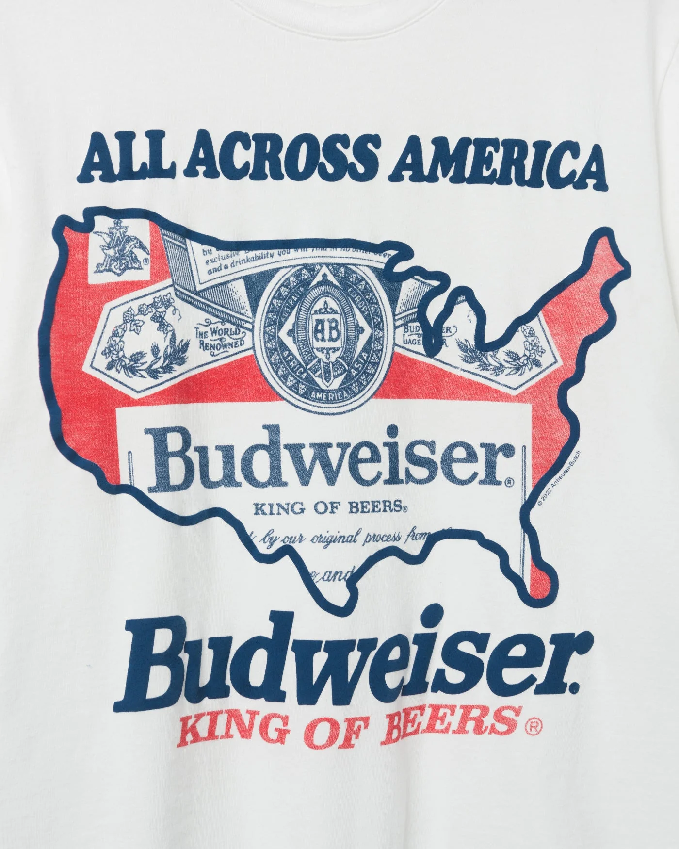 Budweiser Flag Logo Vintage Tee - Image 4