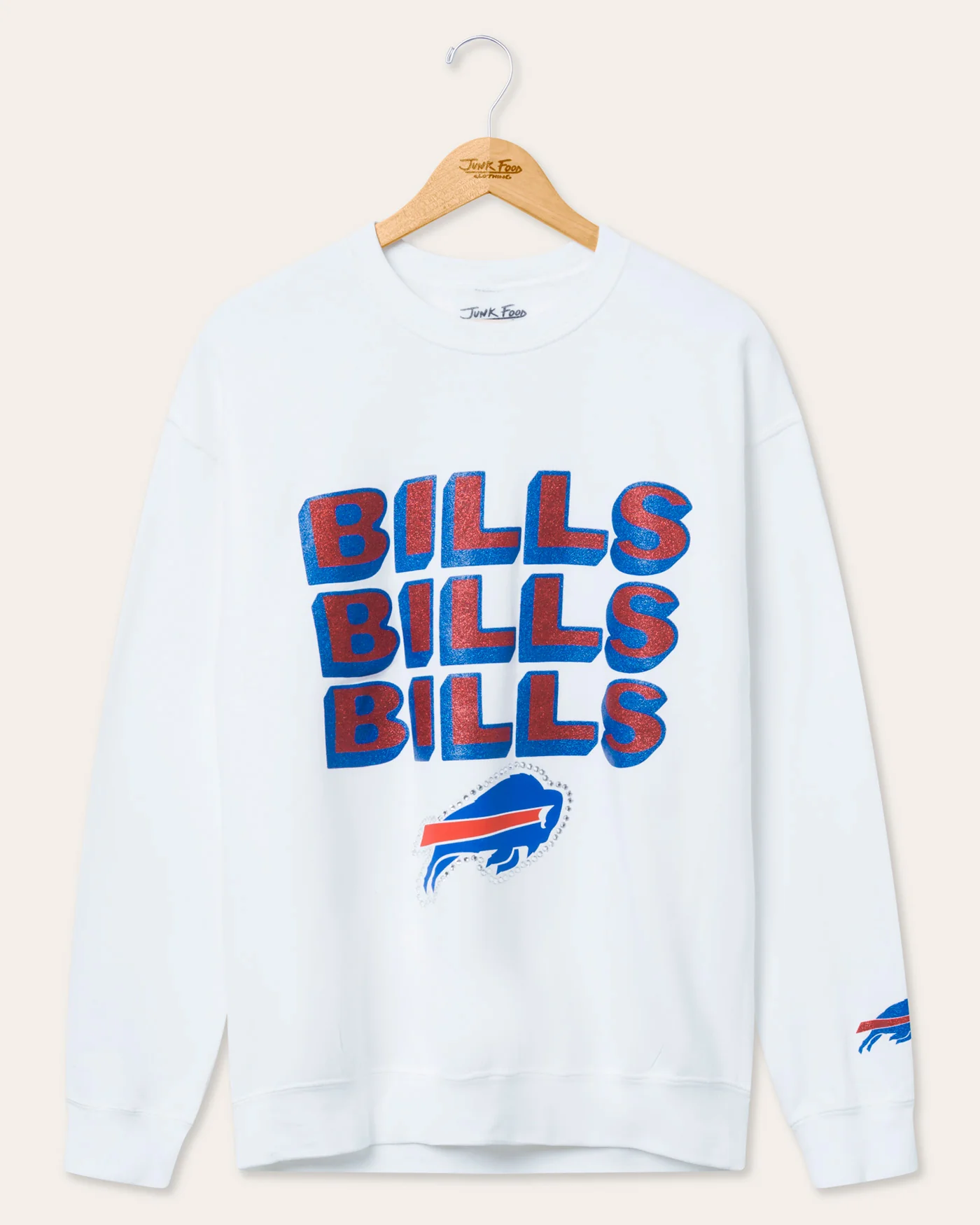 Buffalo Bills Repeat Bling Flea Market Crew Fleece