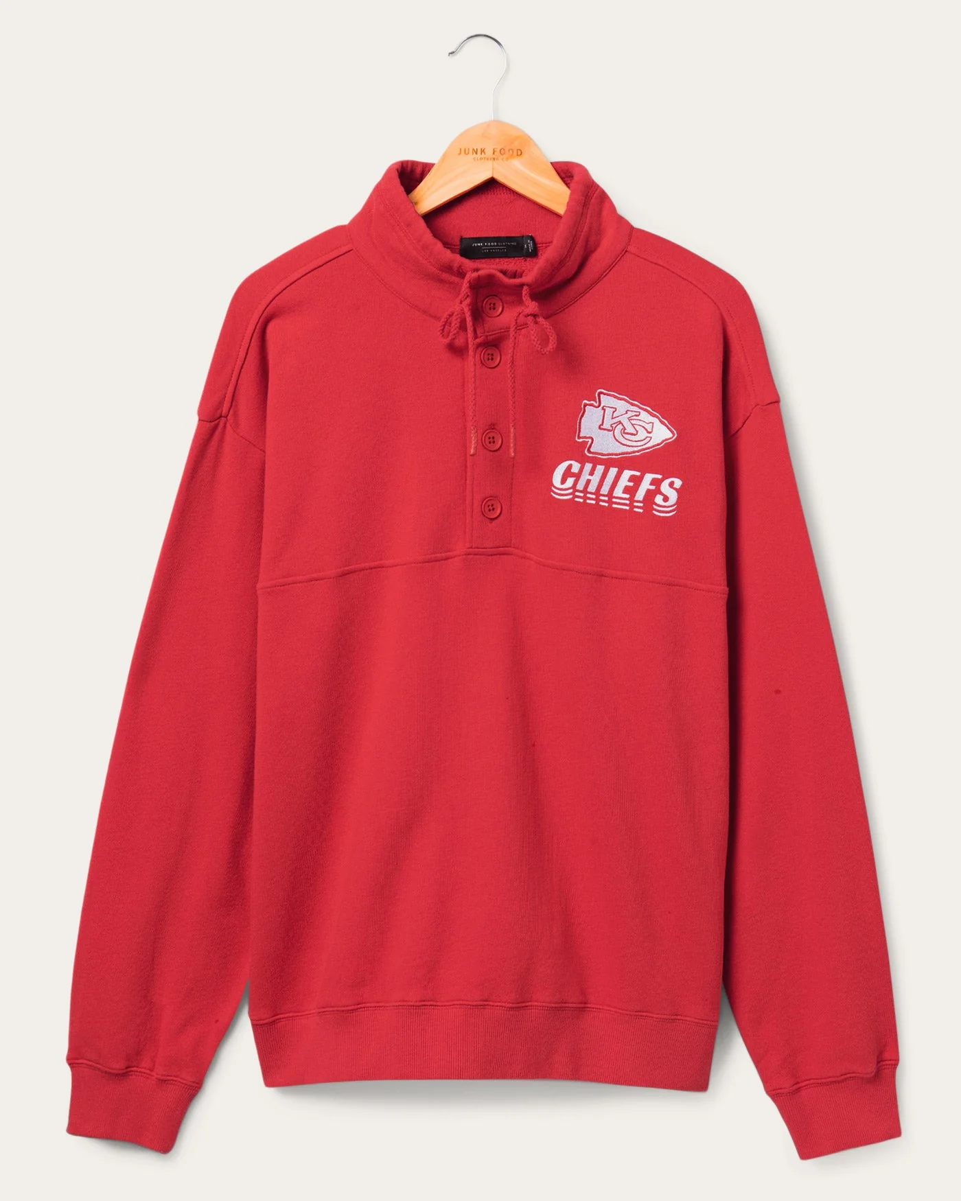 Kansas City Chiefs Mock Button Up Fleece