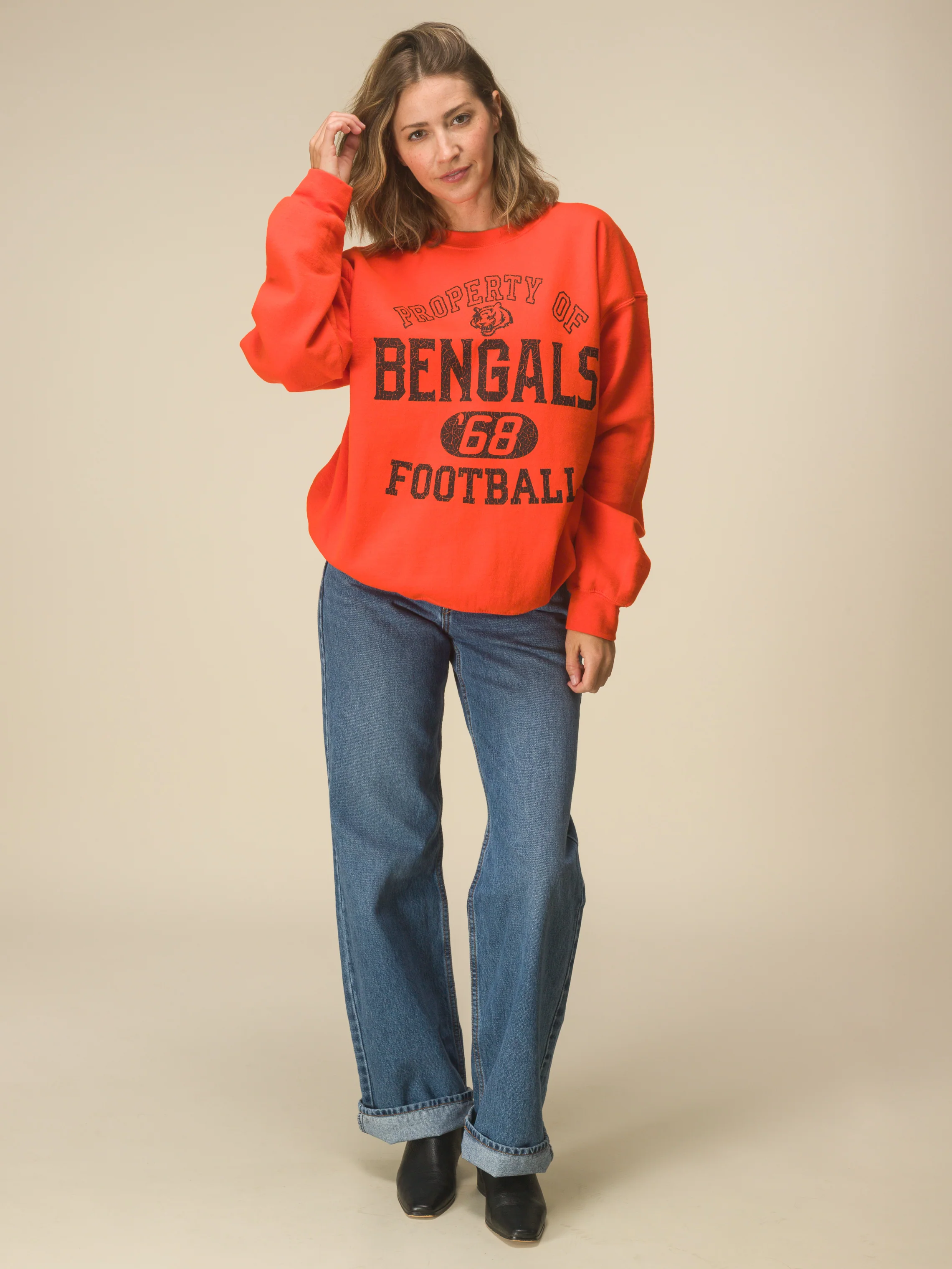 Cincinnati Bengals Property Flea Market Crew Fleece - Image 2
