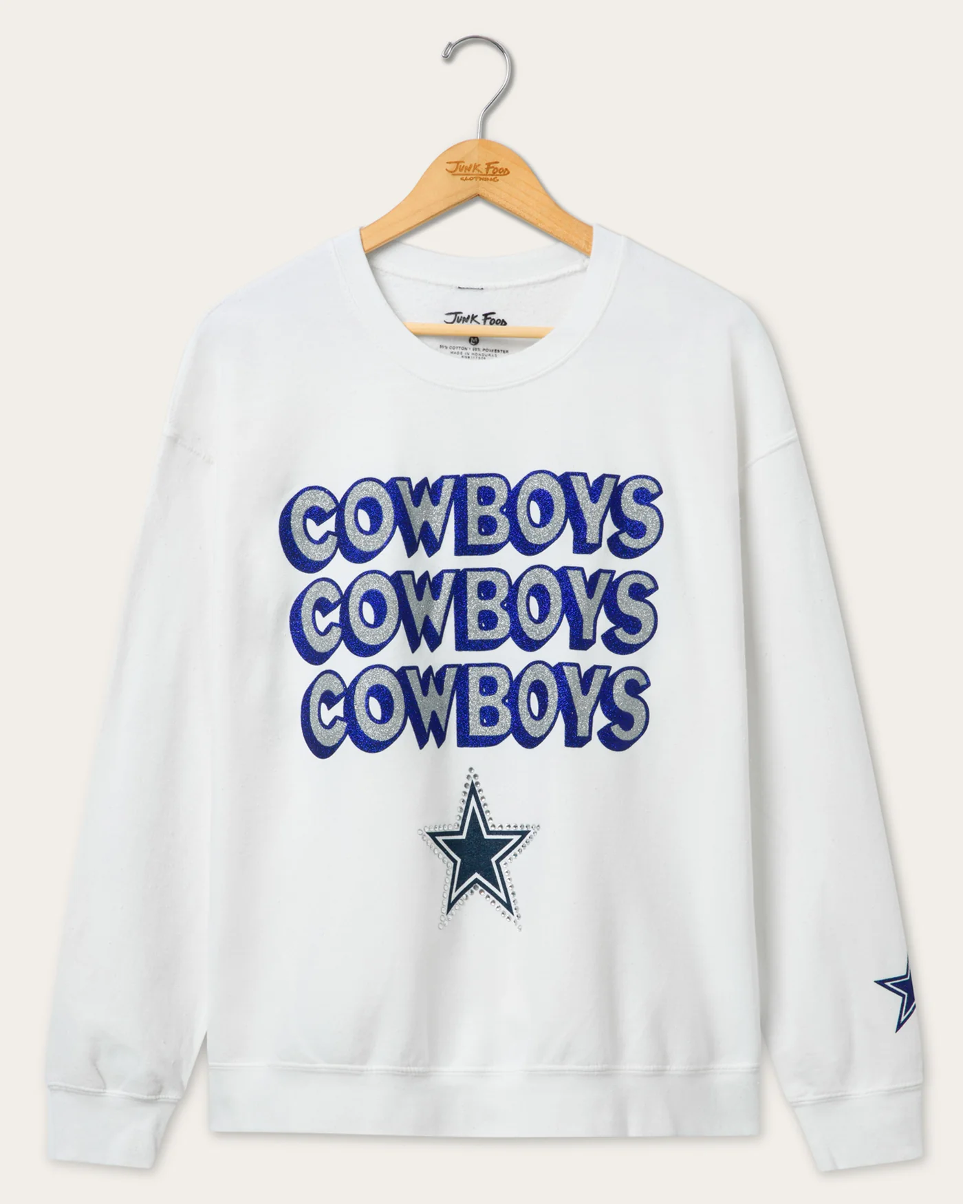 Dallas Cowboys Repeat Bling Flea Market Crew Fleece
