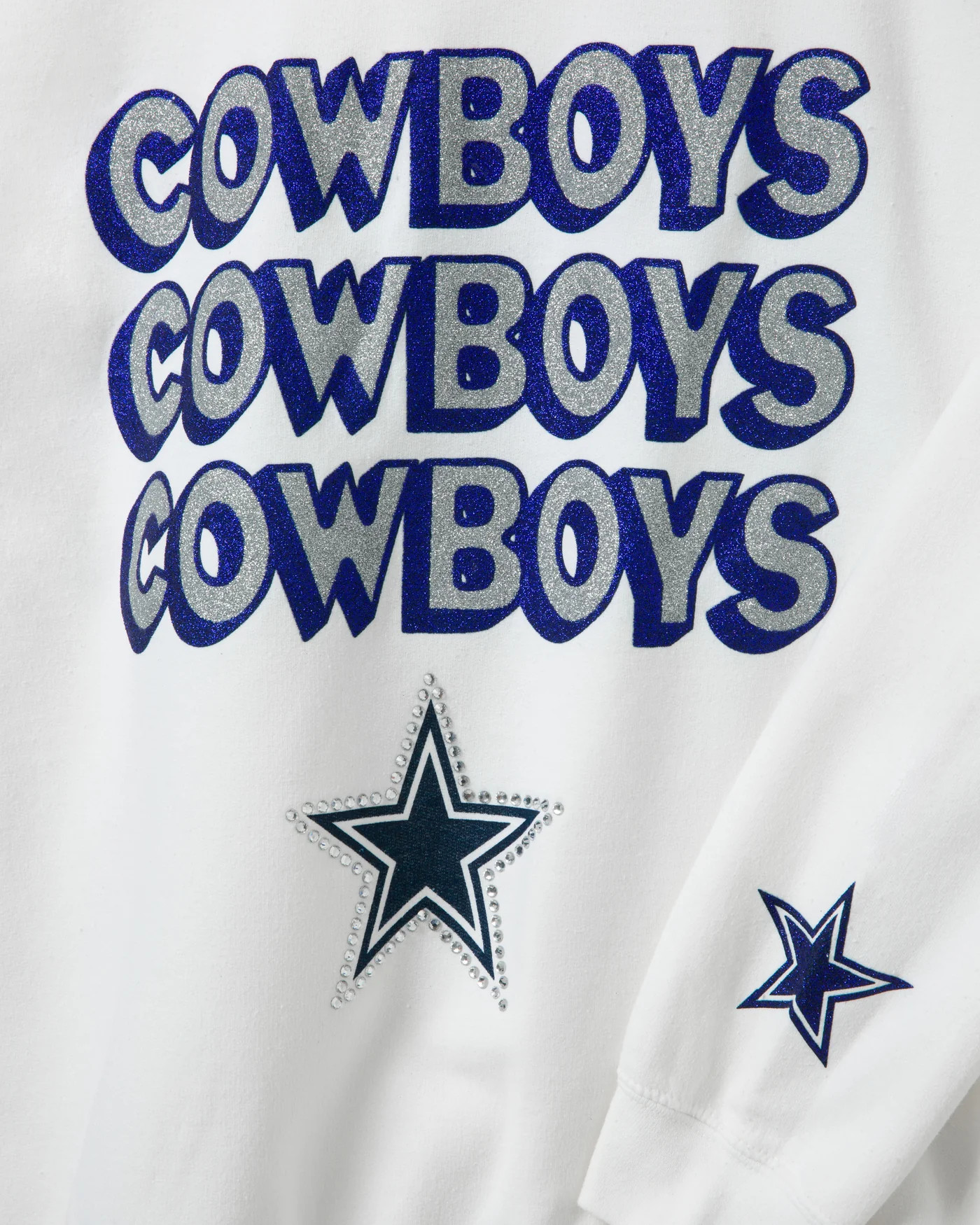 Dallas Cowboys Repeat Bling Flea Market Crew Fleece - Image 3