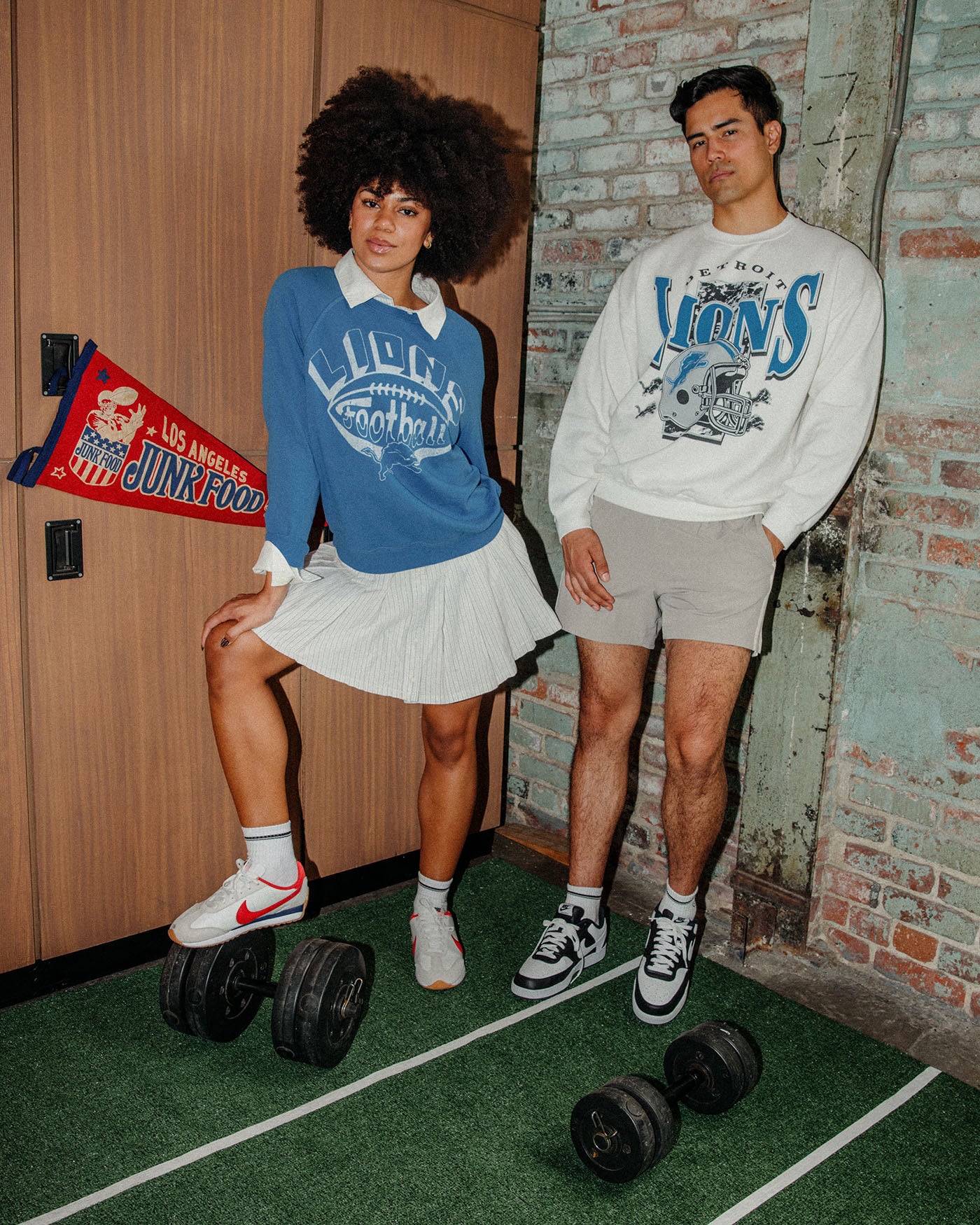 Detroit Lions Conversion Flea Market Crew Fleece - Image 3