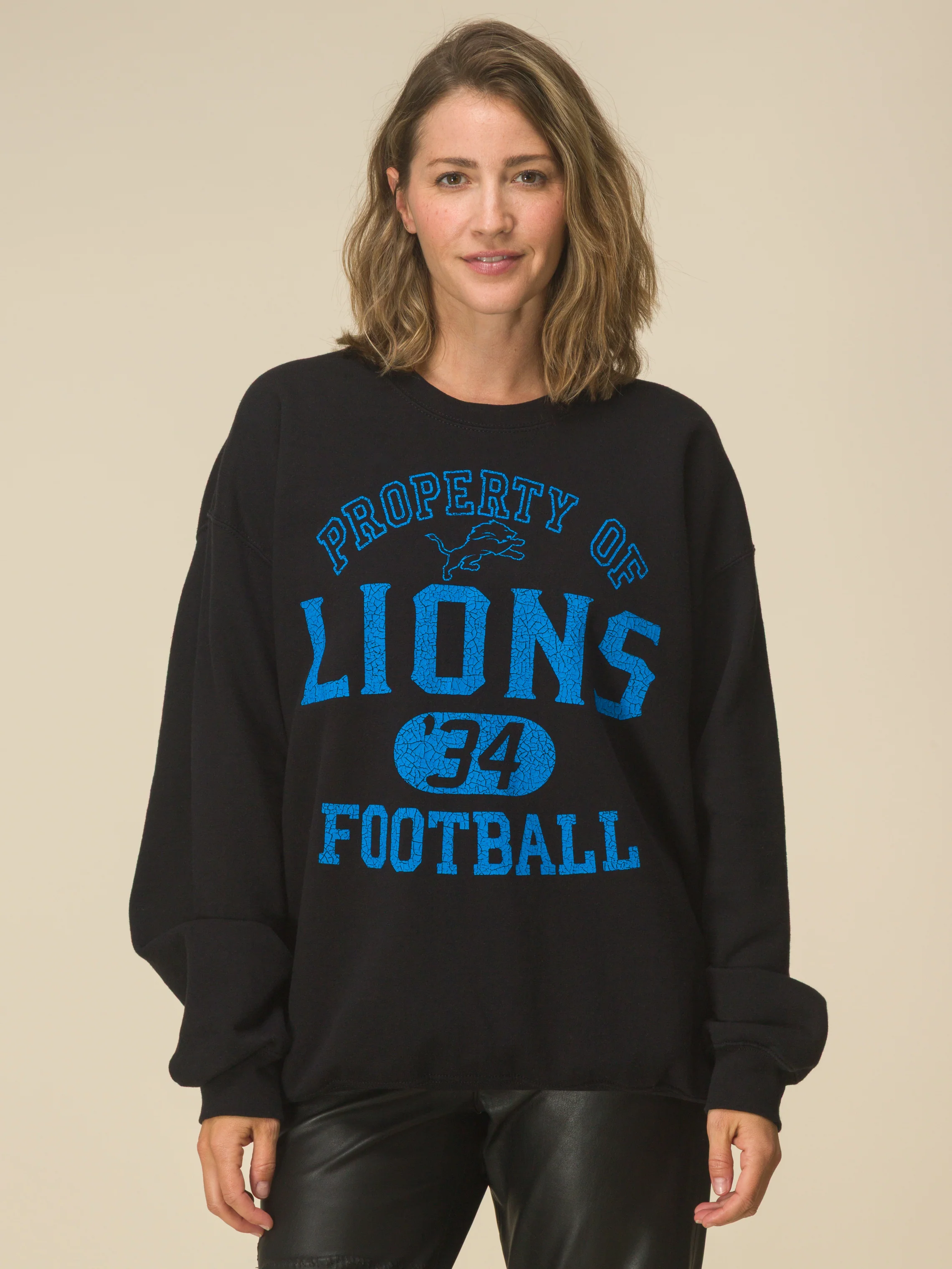 Detroit Lions Property Flea Market Crew Fleece - Image 3