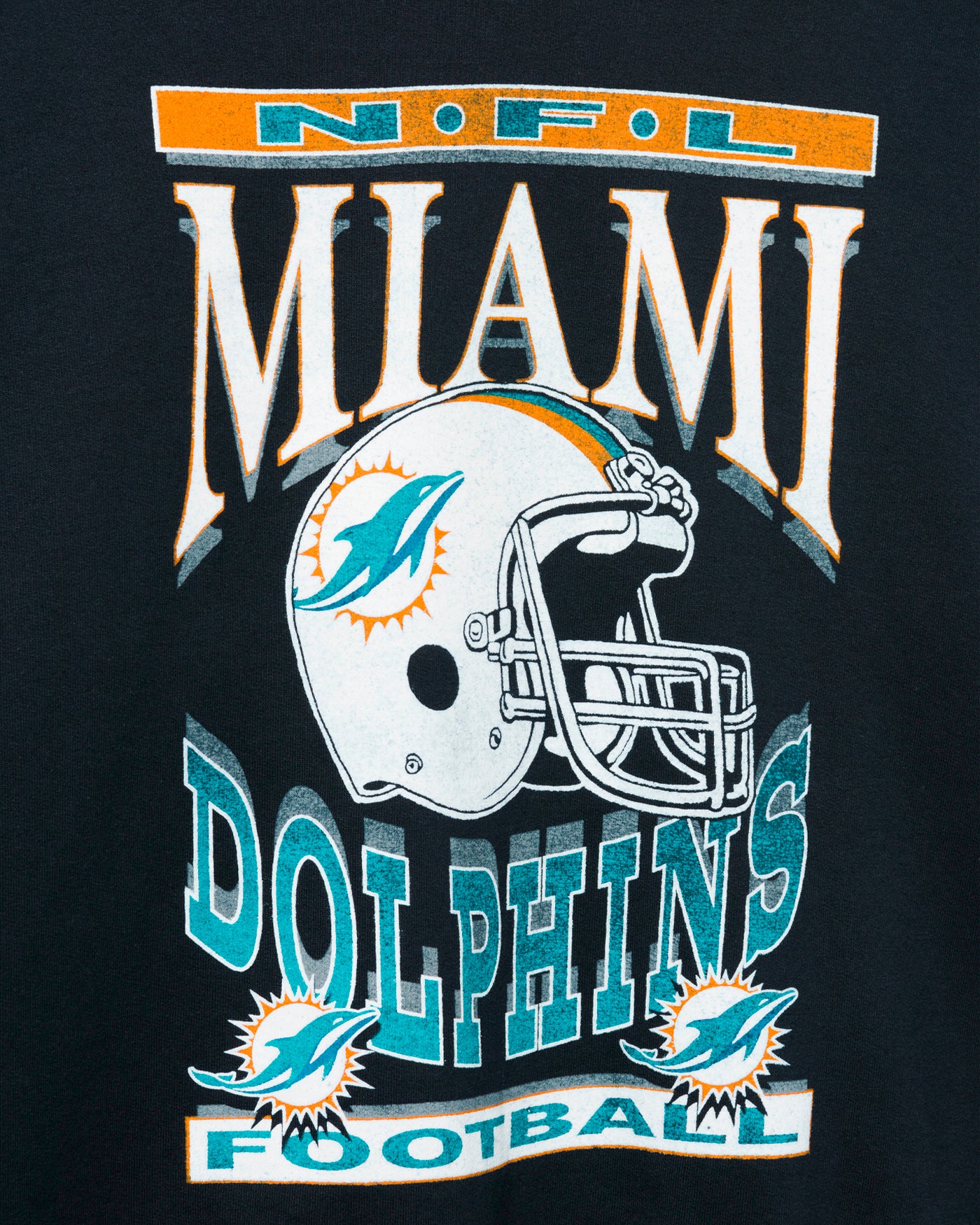 Miami Dolphins Helmet Flea Market Crew Fleece - Image 5