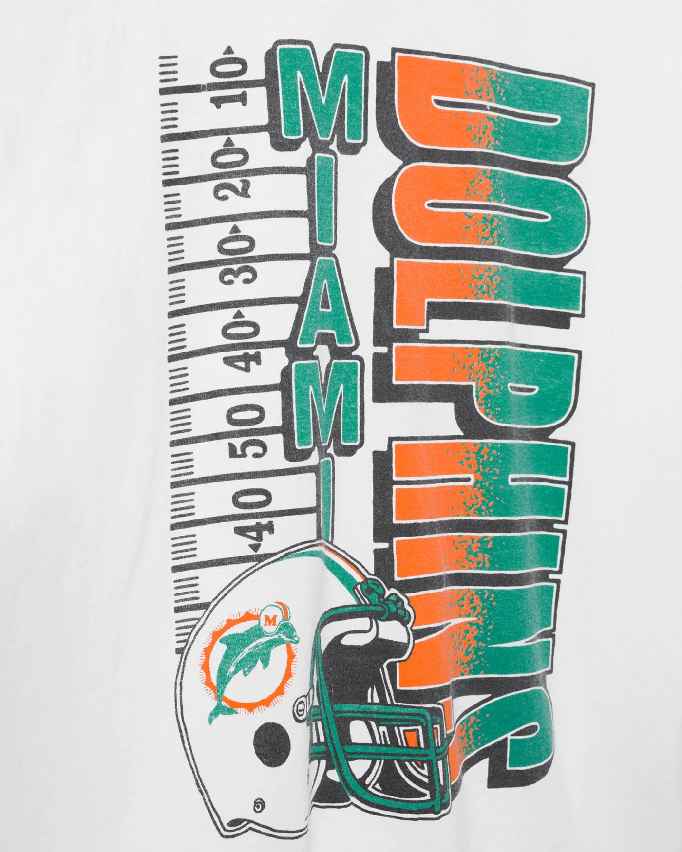 Miami Dolphins Yardage Flea Market Tee - Image 3