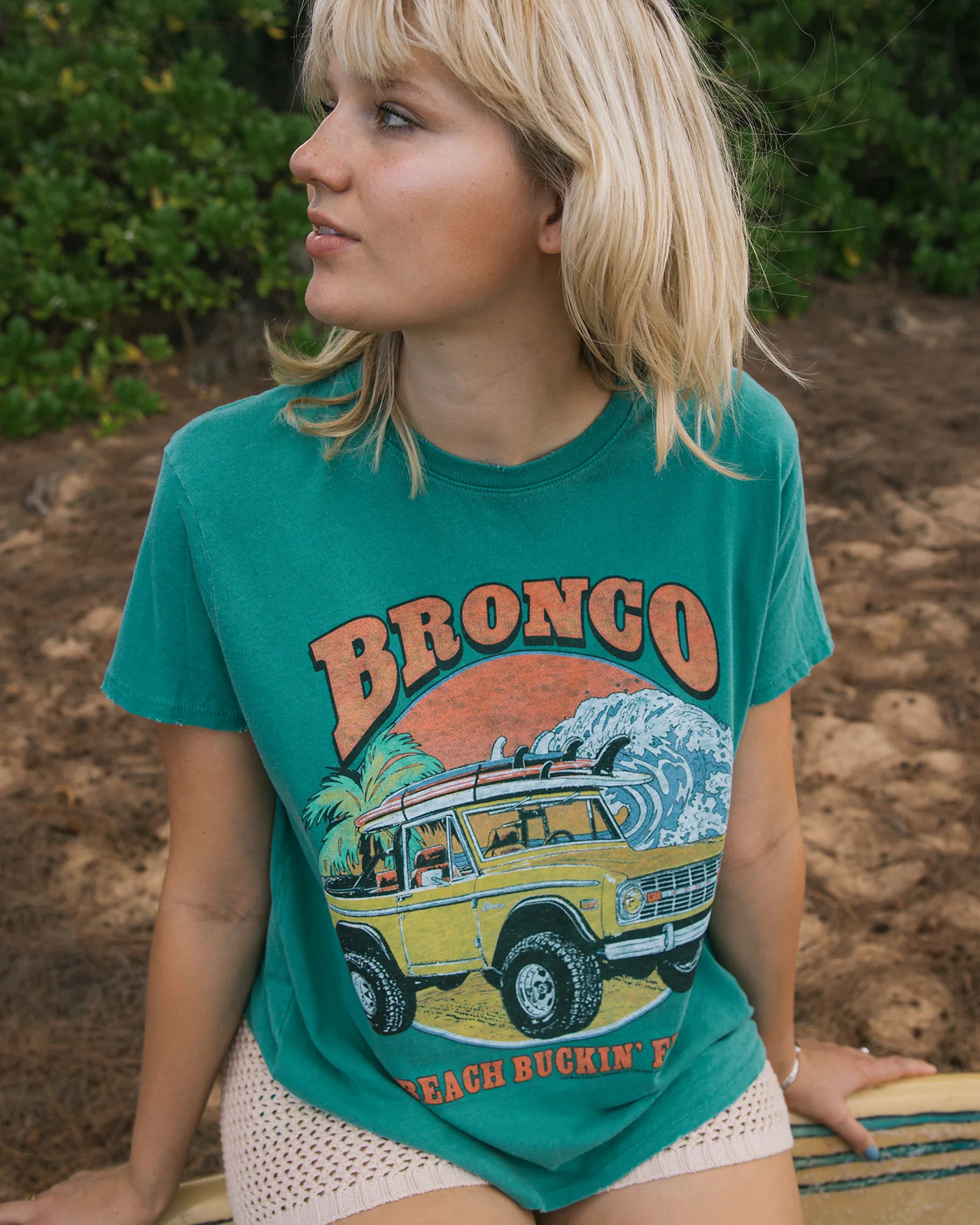 Ford Bronco Beach Vintage Tee - Image 2