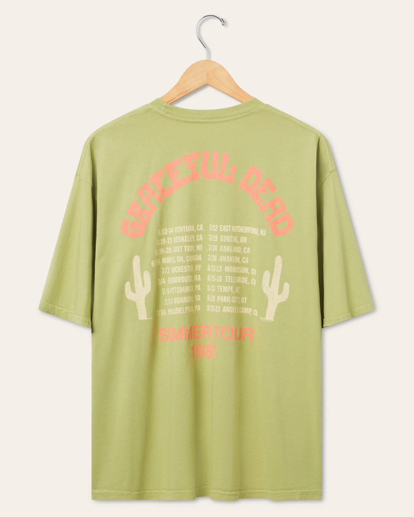 Grateful Dead 1987 Summer Tour Oversized Tee - Image 3