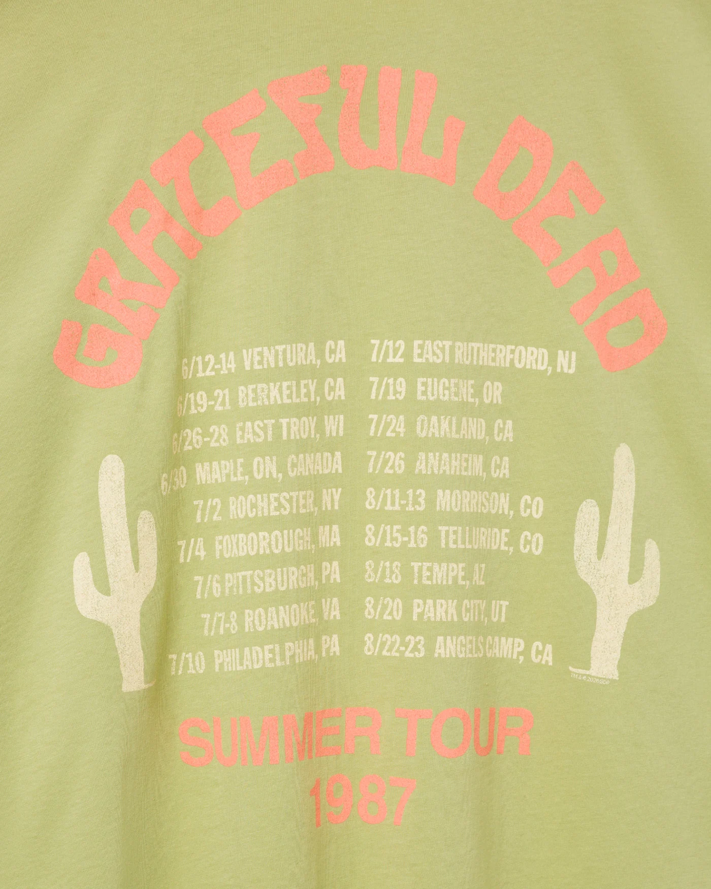 Grateful Dead 1987 Summer Tour Oversized Tee - Image 4