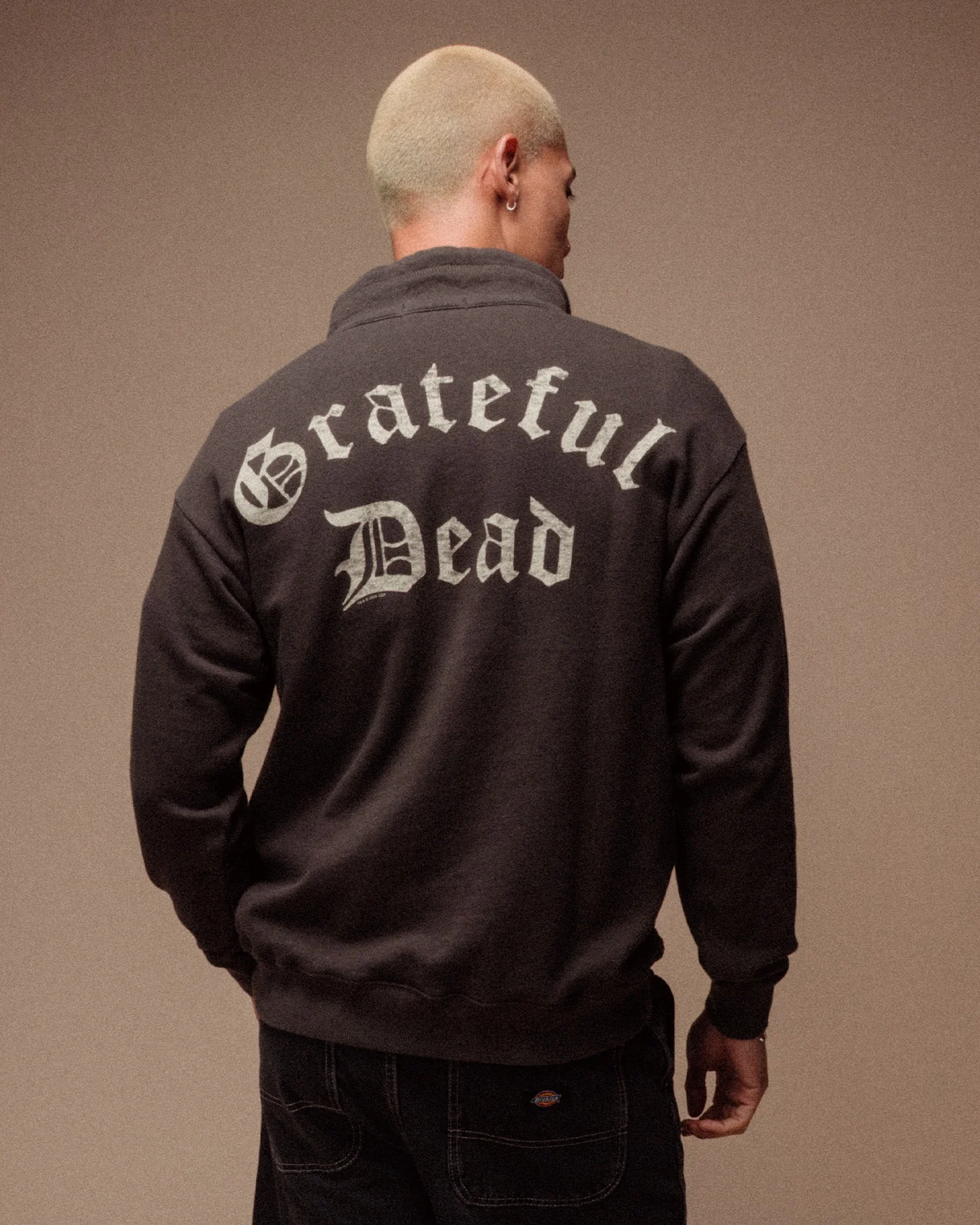 Grateful Dead Embroidered Mock Neck Button Up Fleece - Image 2