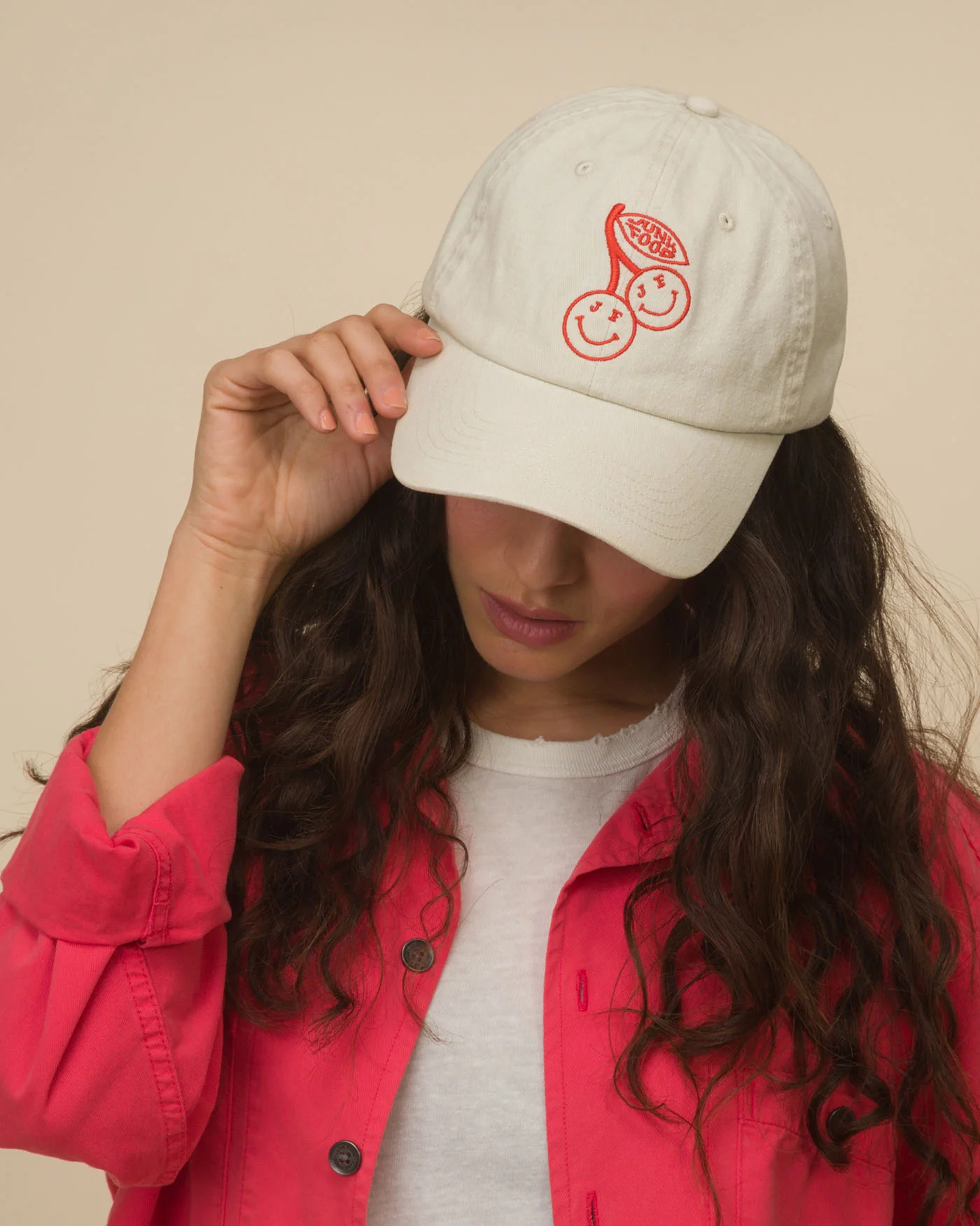 Junk Food Cherry Embroidered 90's Hat - Image 3