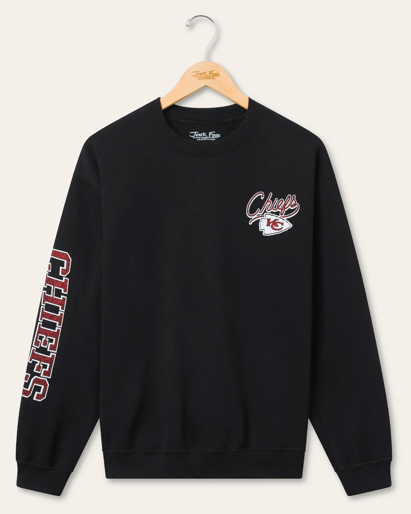 Kansas City Chiefs Glitter Flea Market Crew Fleece
