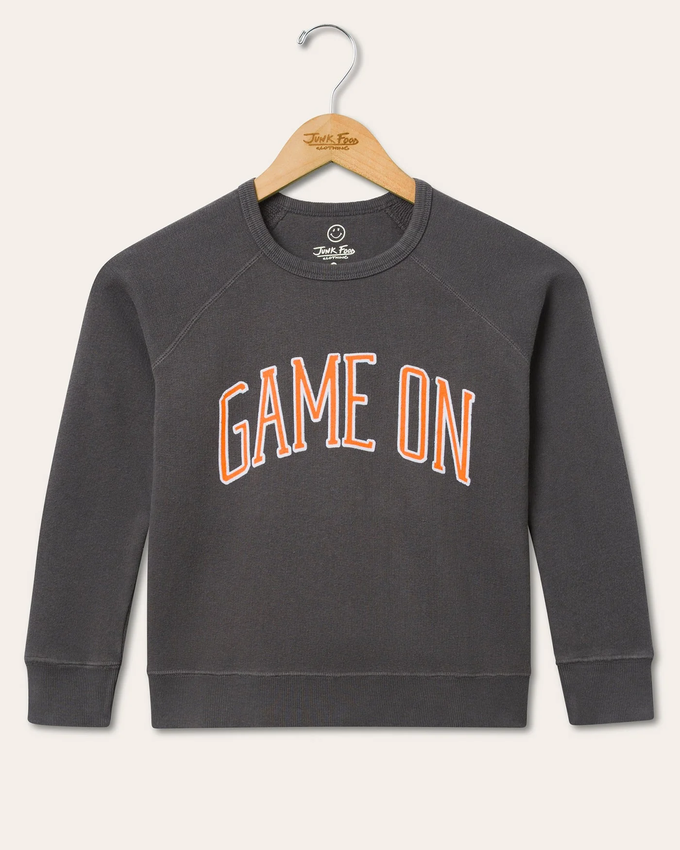Kids Game On Flocked Raglan Fleece
