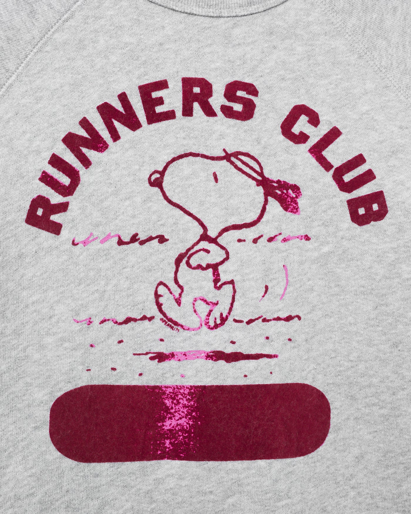 Kids Snoopy Runners Club Flocked Raglan Fleece - Image 3