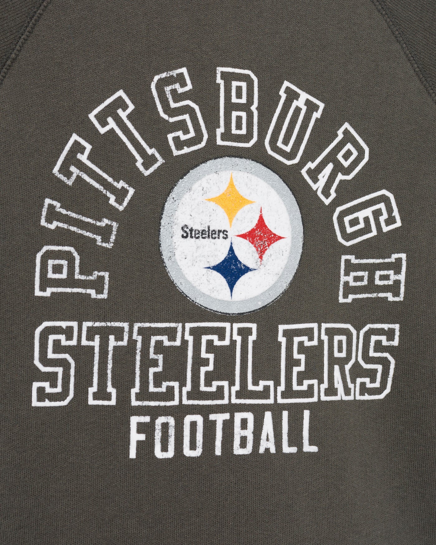 Kids Pittsburgh Steelers Flocked Raglan Crew Fleece - Image 3