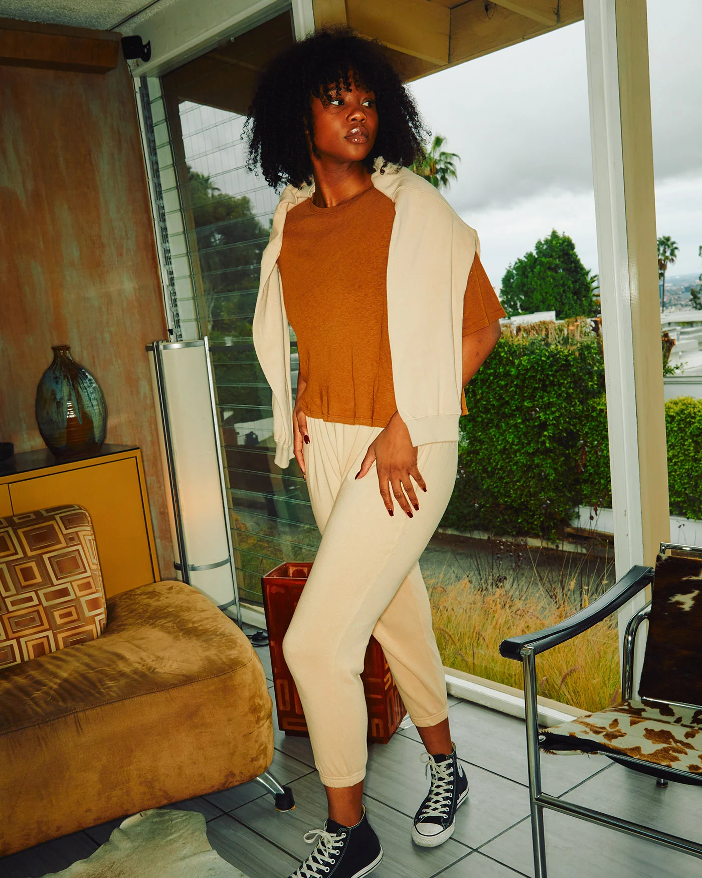 Women's Linen Crop Tee - Image 3