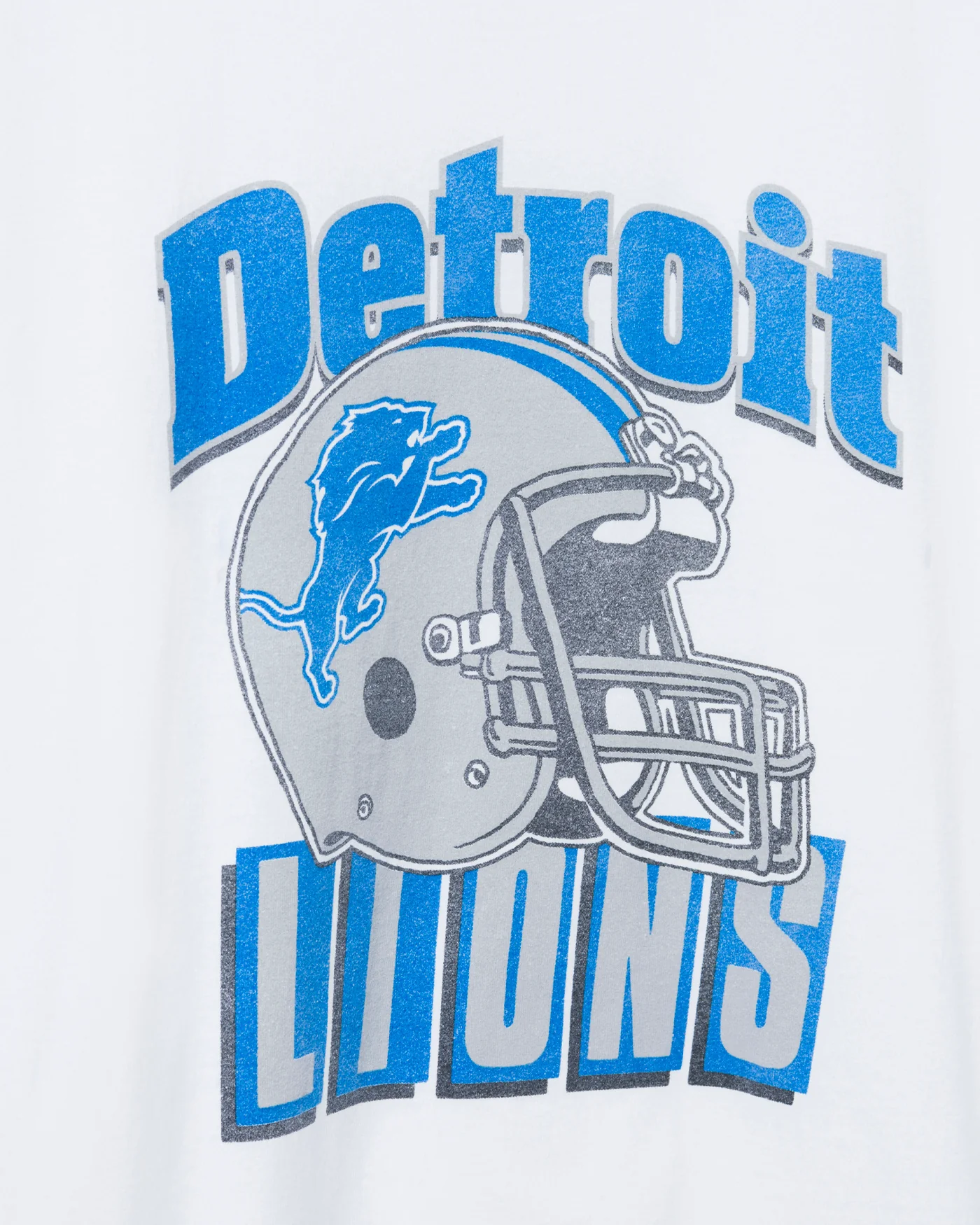 Detroit Lions Throwback Helmet Flea Market Tee - Image 4