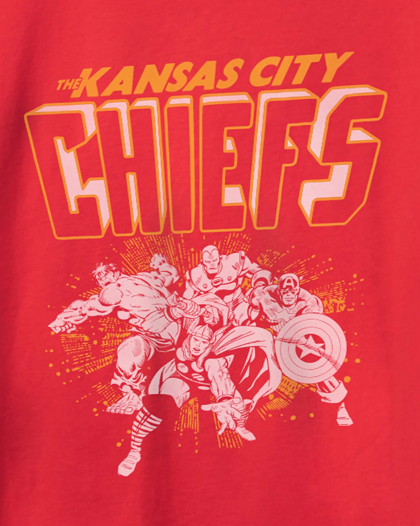 Marvel x Junk Food x NFL Avengers Team Chiefs Tee - Image 3