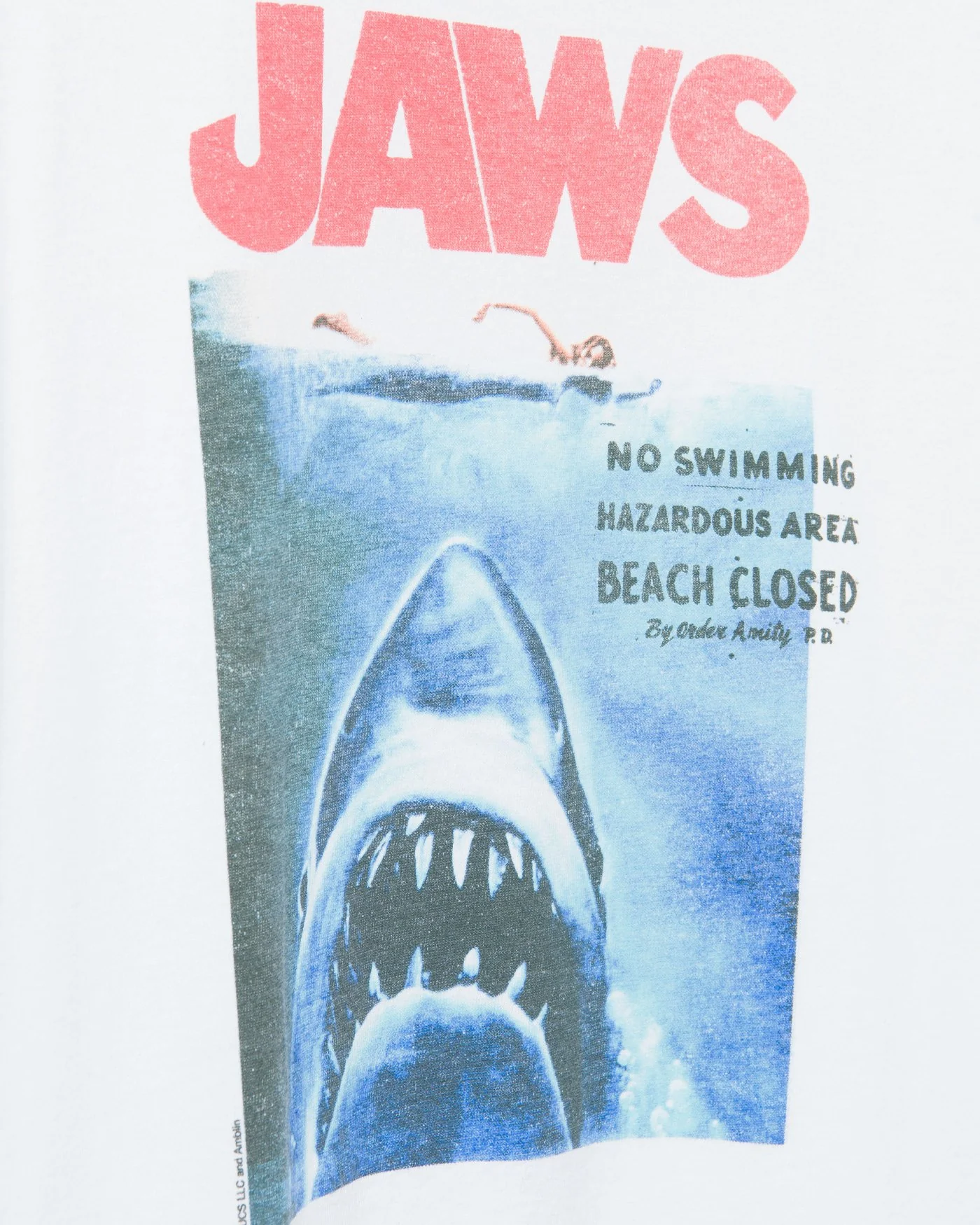 Jaws Movie Poster Flea Market Tee - Image 4