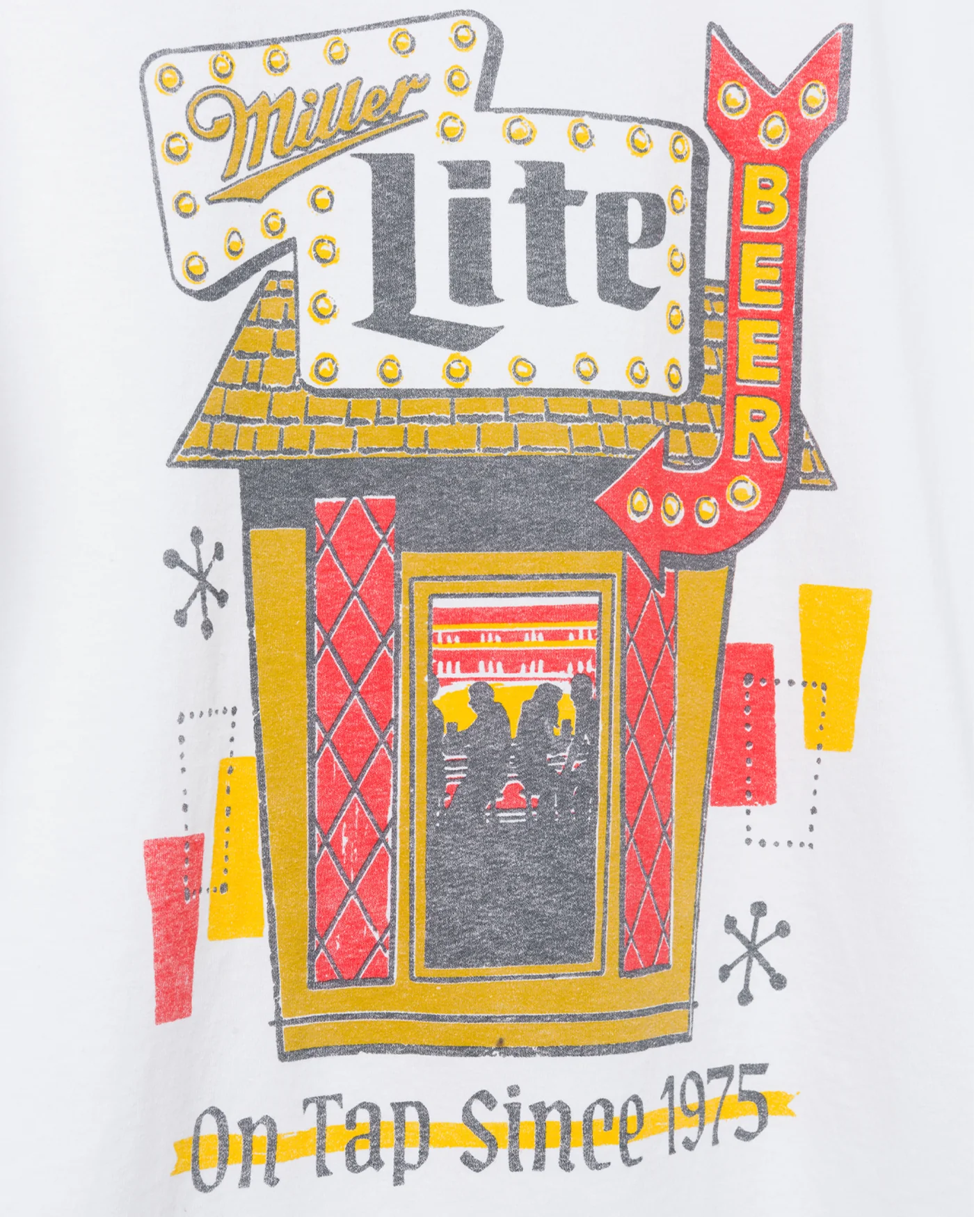 Miller Lite Beer Neon Sign Flea Market Tee - Image 4