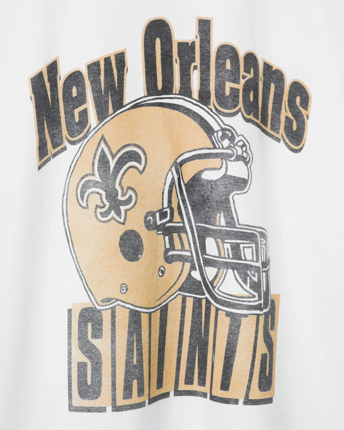 New Orleans Saints Throwback Helmet Flea Market Tee - Image 3