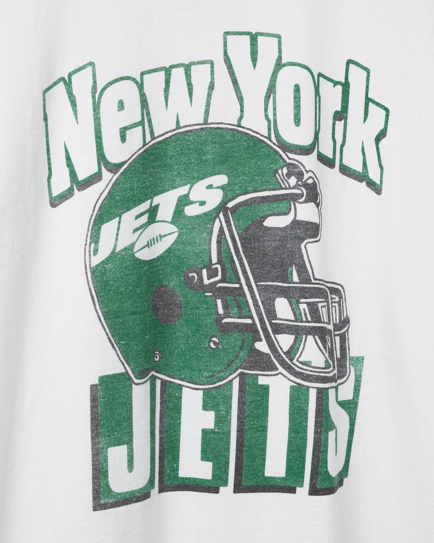 New York Jets Throwback Helmet Flea Market Tee - Image 3