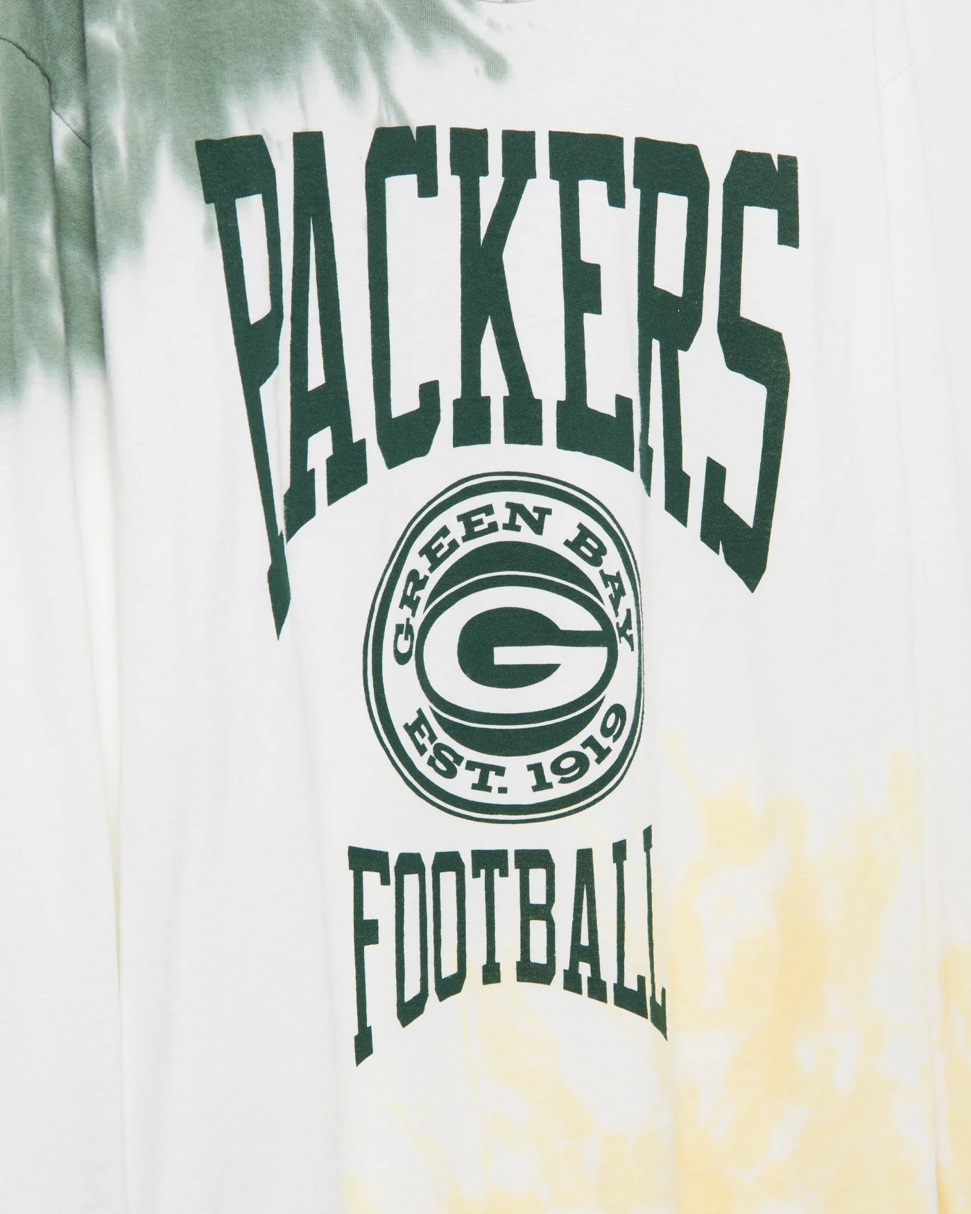 NFL Green Bay Packers Tie Dye Long Sleeve Flea Market Tee - Image 4