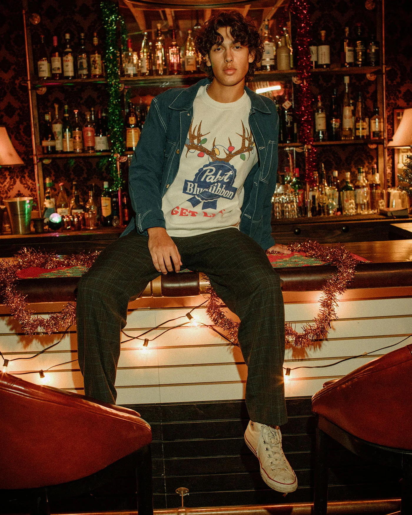 Pabst Holiday Lights Flea Market Fleece - Image 2