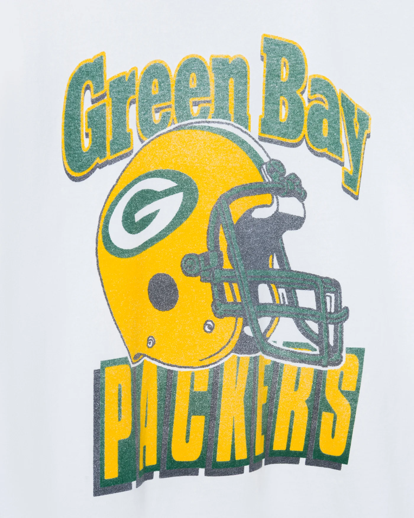 Green Bay Packers Throwback Helmet Flea Market Tee - Image 4