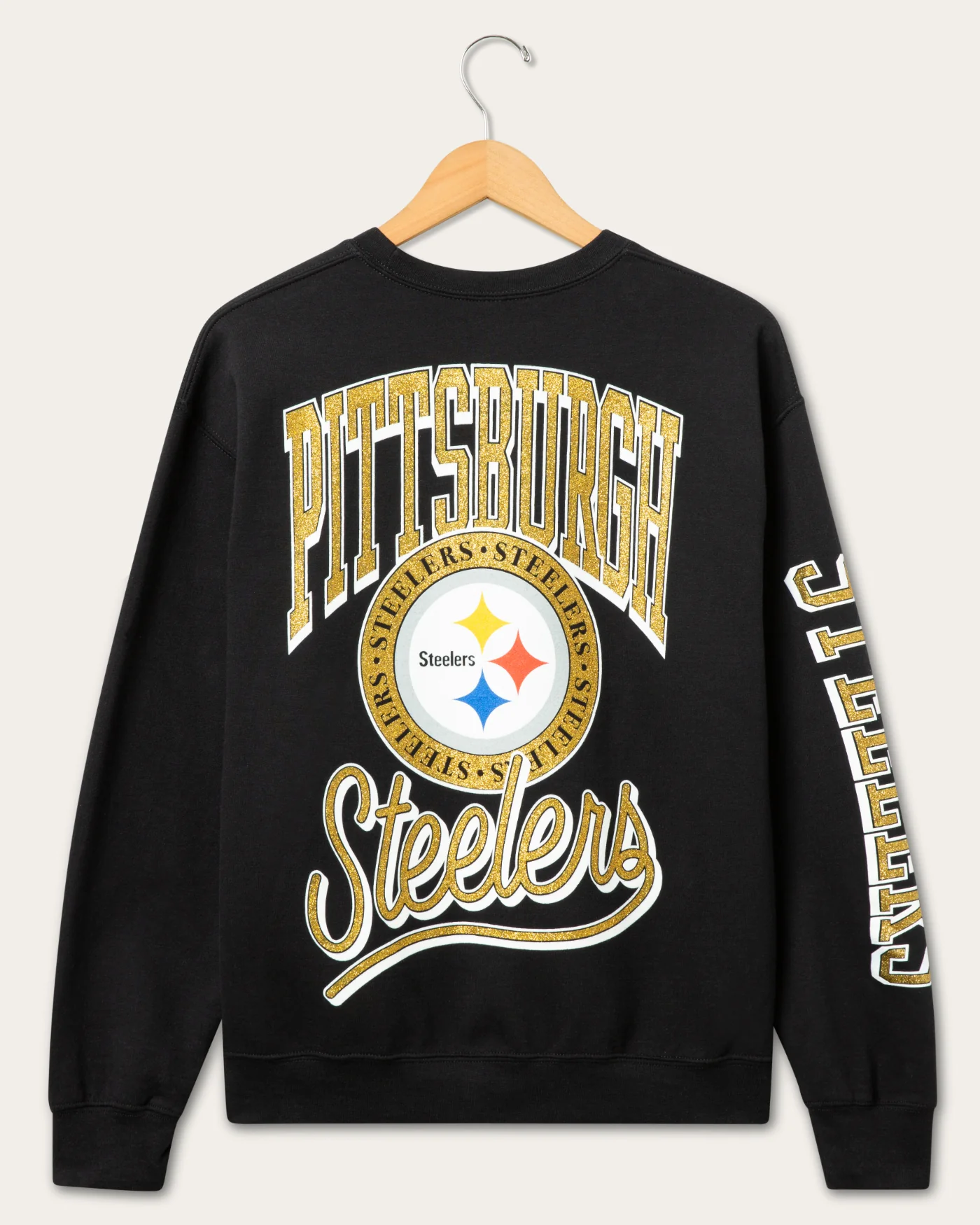 Pittsburgh Steelers Glitter Flea Market Crew Fleece - Image 2