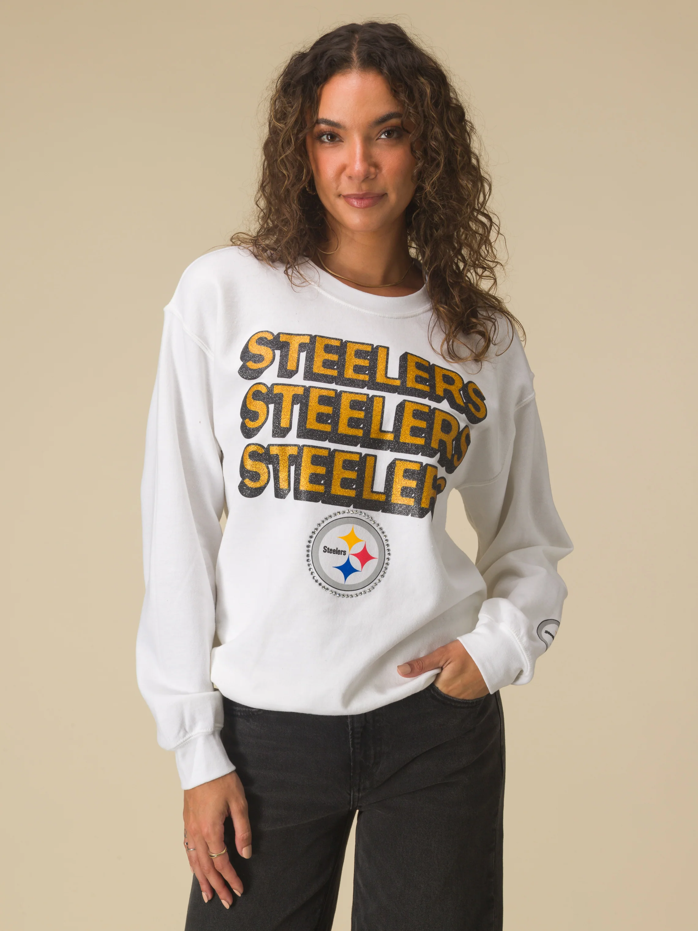 Pittsburgh Steelers Repeat Bling Flea Market Crew Fleece - Image 2