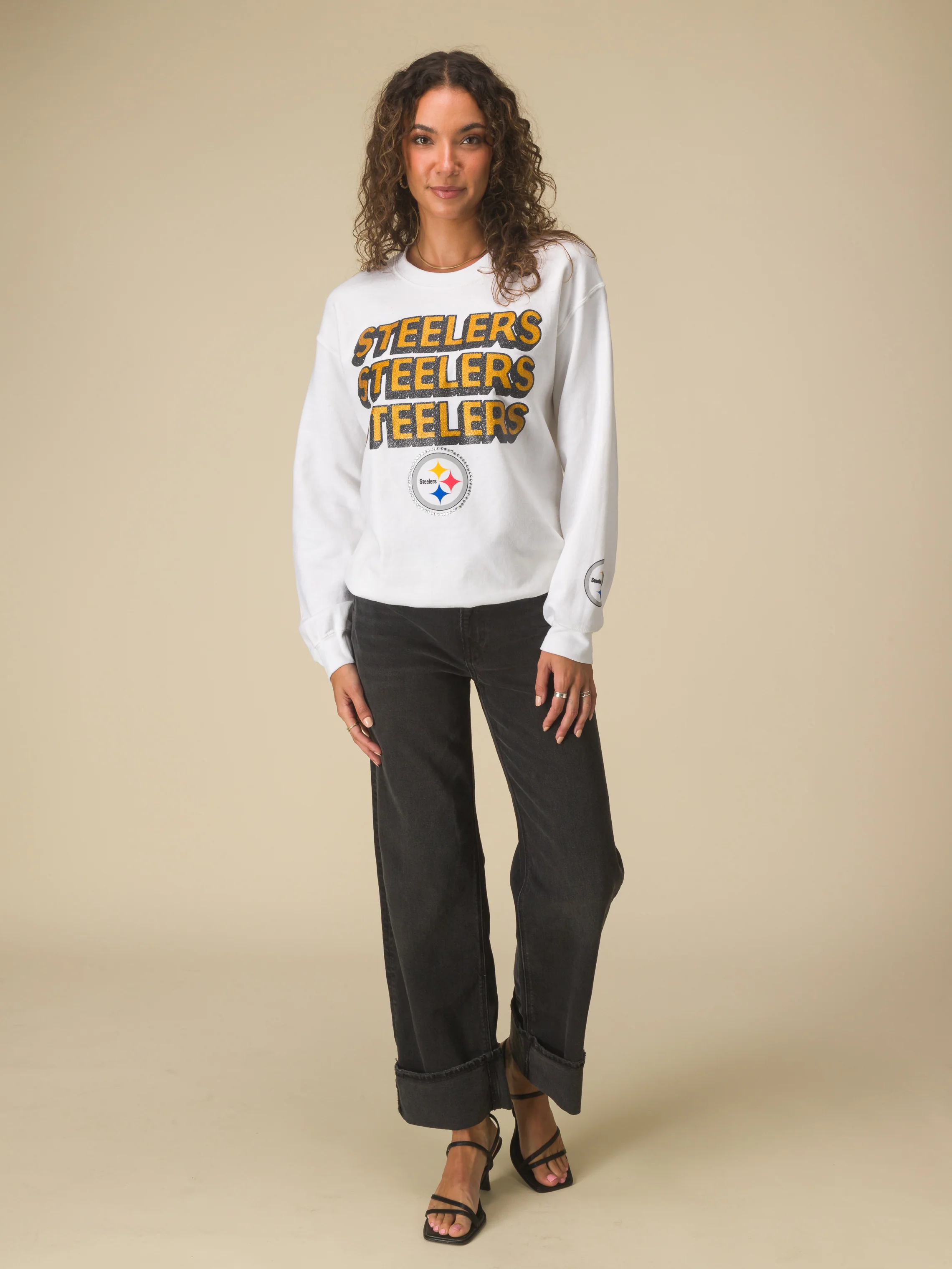 Pittsburgh Steelers Repeat Bling Flea Market Crew Fleece - Image 3