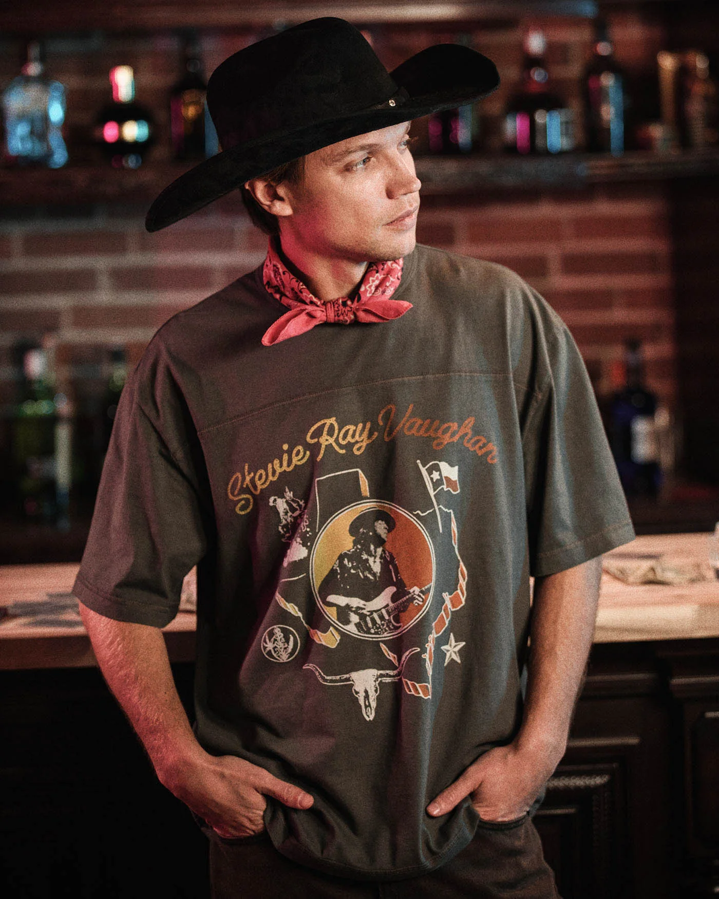 Stevie Ray Vaughan Texas Jersey Tee - Image 4