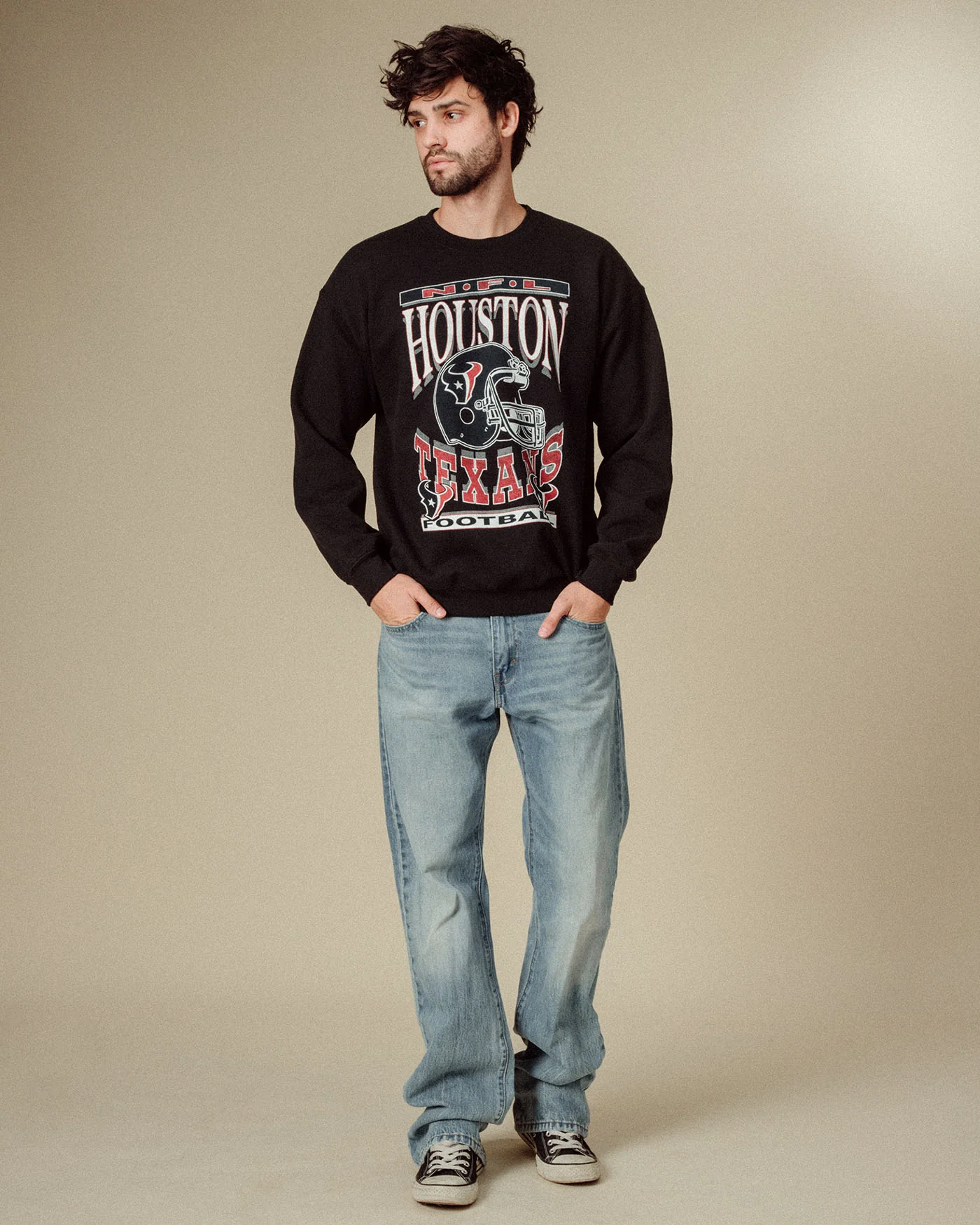 Houston Texans Helmet Flea Market Crew Fleece - Image 2