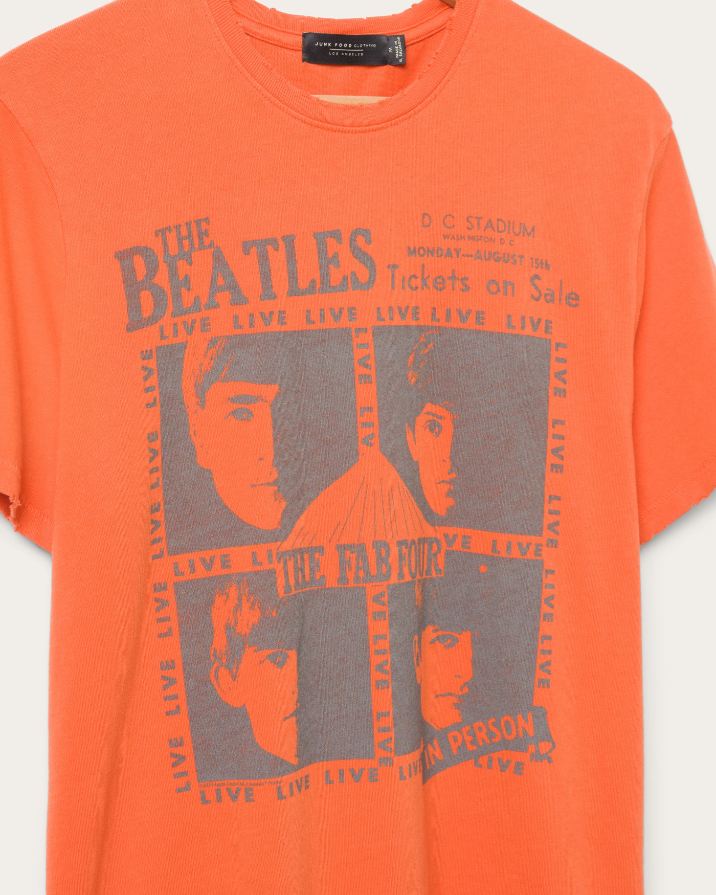 The Beatles Fab Four Live Vintage Tee - Image 5