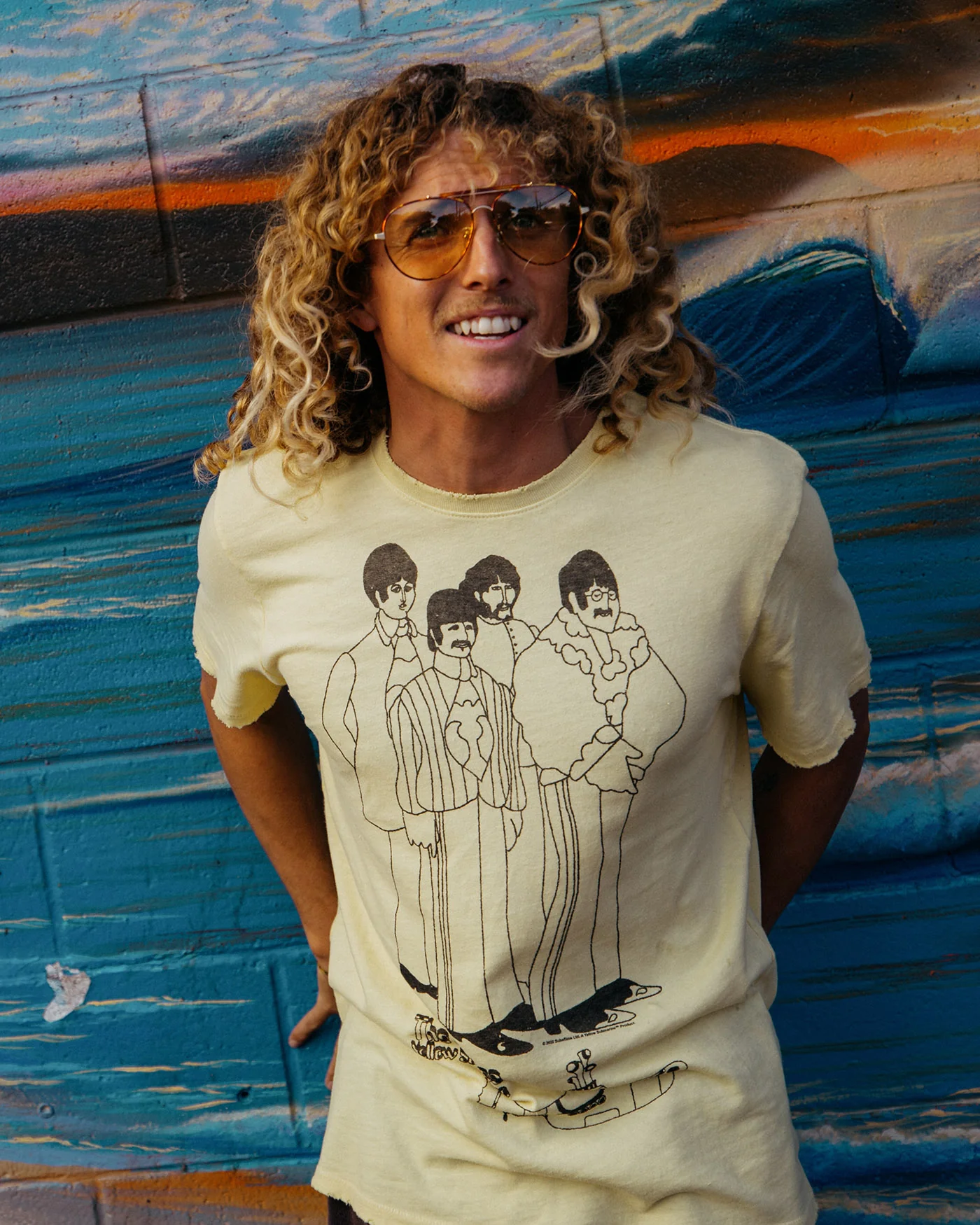 The Beatles Yellow Submarine Cartoon Vintage Tee - Image 2