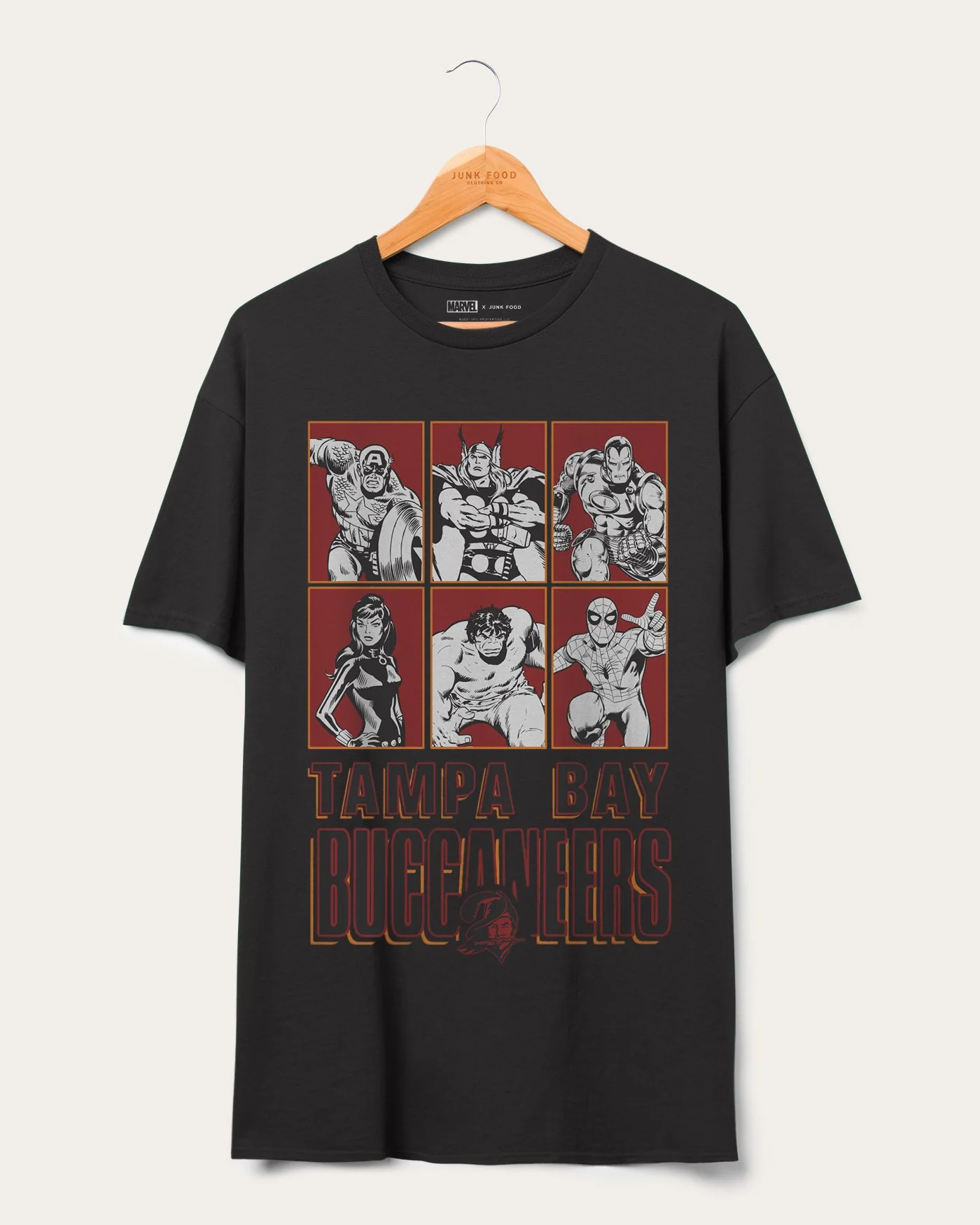 Buccaneers Marvel The Avengers Line Up Tee
