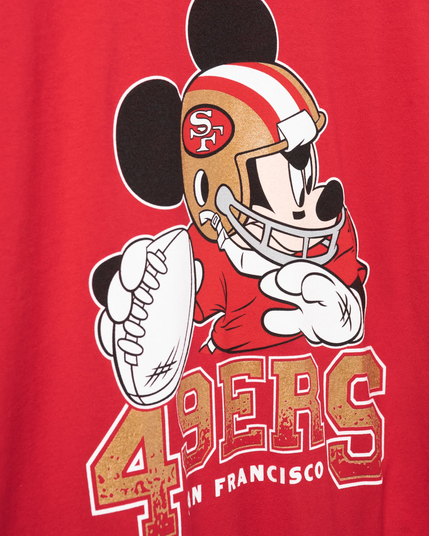 Disney x Junk Food x NFL Mickey Quarterback 49ers Tee - Image 3