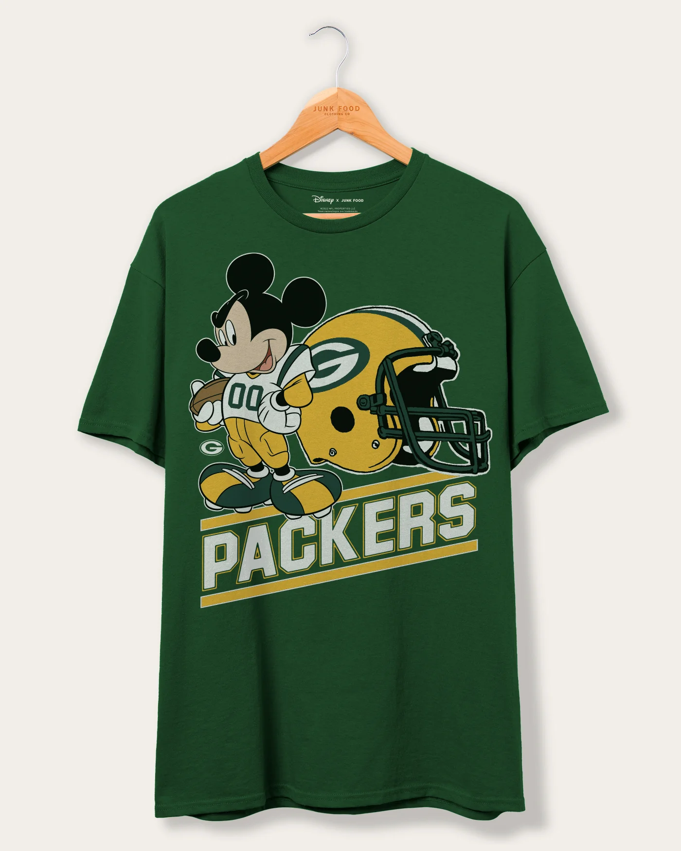 Packers Disney Mickey Came to Play Fan Tee - Image 3