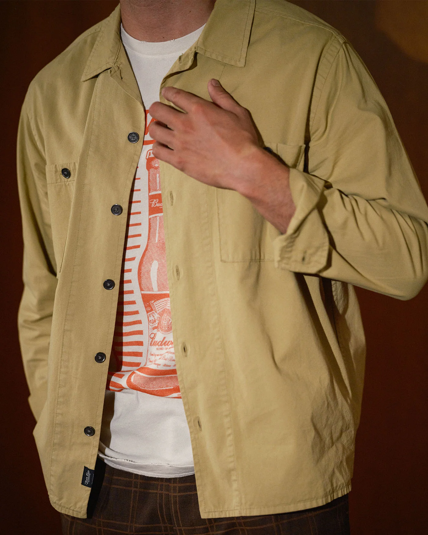 Unisex Washed Twill Work Shirt - Image 2