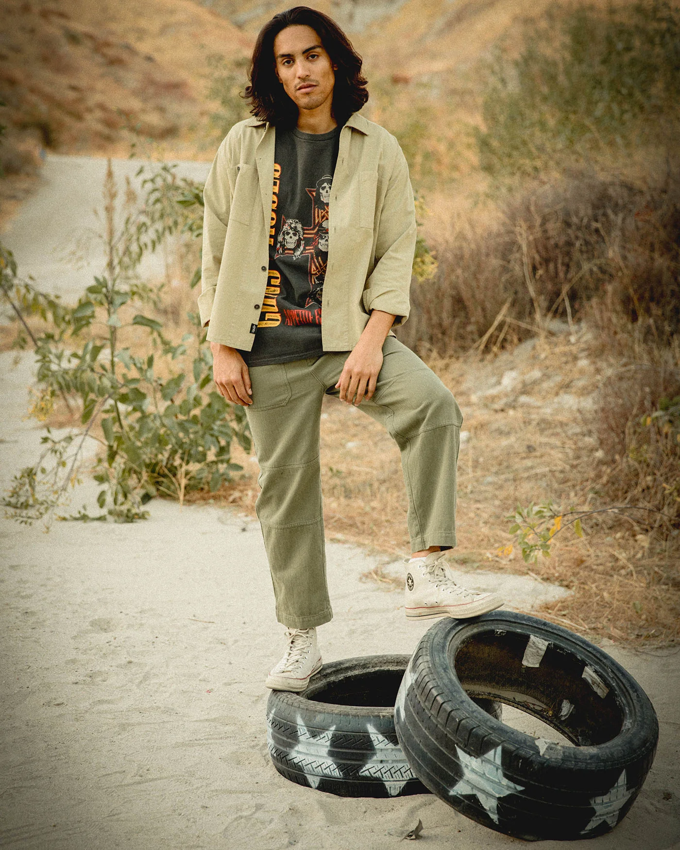 Unisex Washed Twill Work Shirt - Image 3