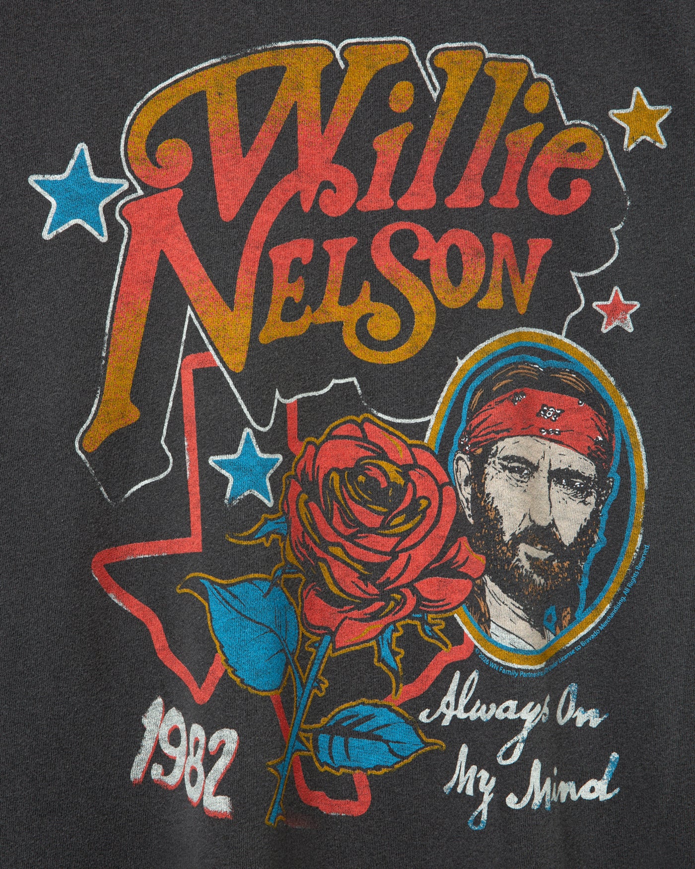 Willie Nelson Always On My Mind Vintage Tee - Image 4