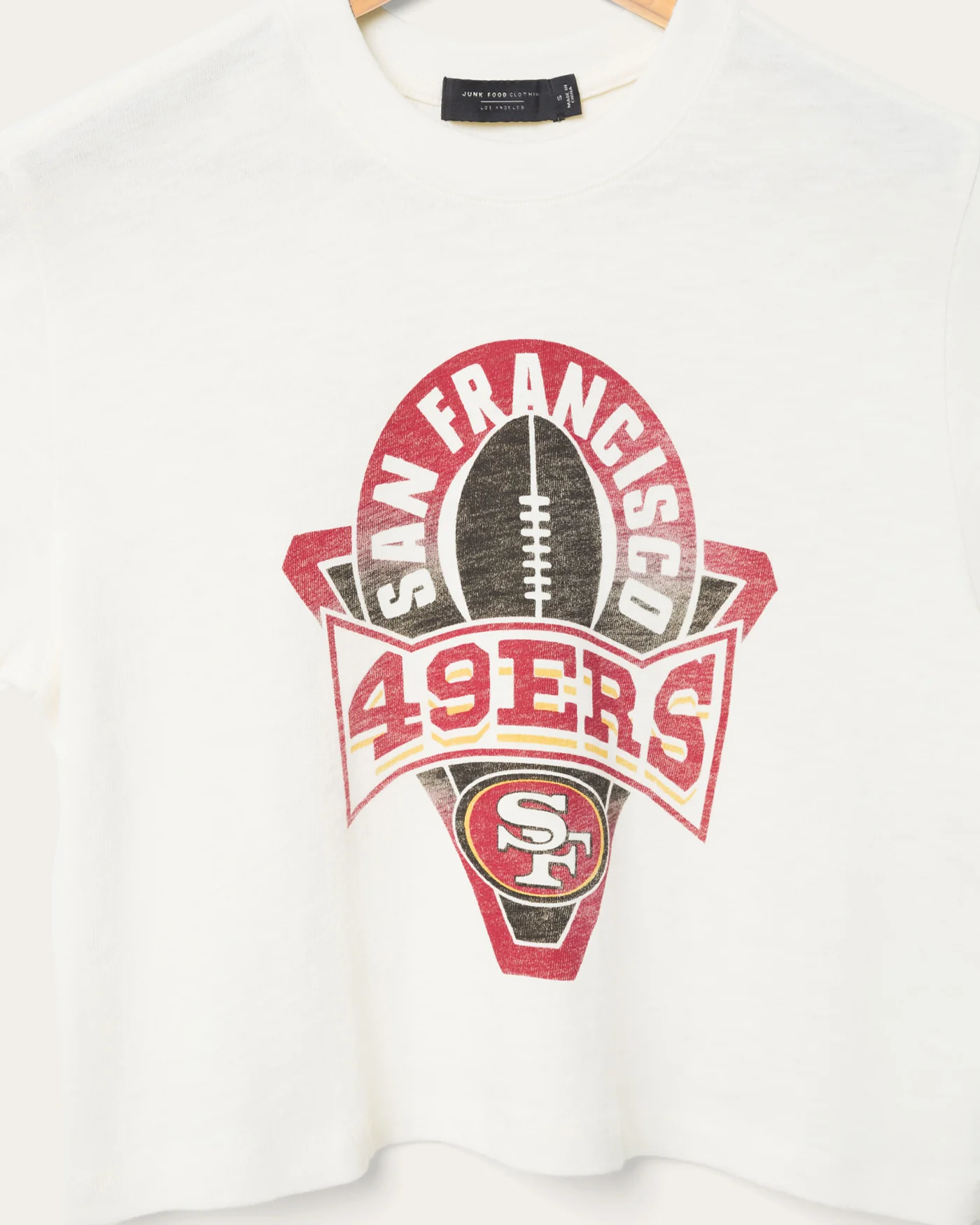 Women's 49ers Mock Neck Crop Tee - Image 5