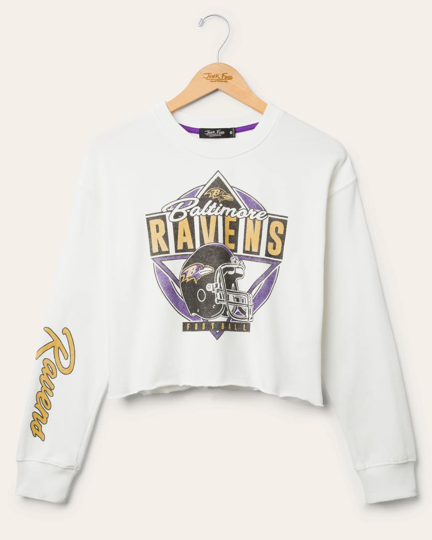 Women's Baltimore Ravens Helmet Crop Fleece
