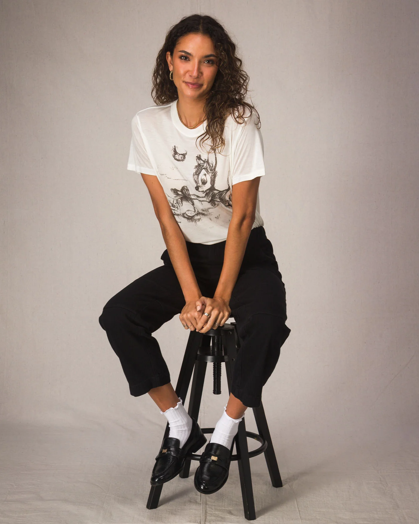 Women's Bambi Sketch Vintage Tissue Tee - Image 3